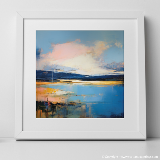 Art Print of A huge sky above Loch Lomond with a white frame
