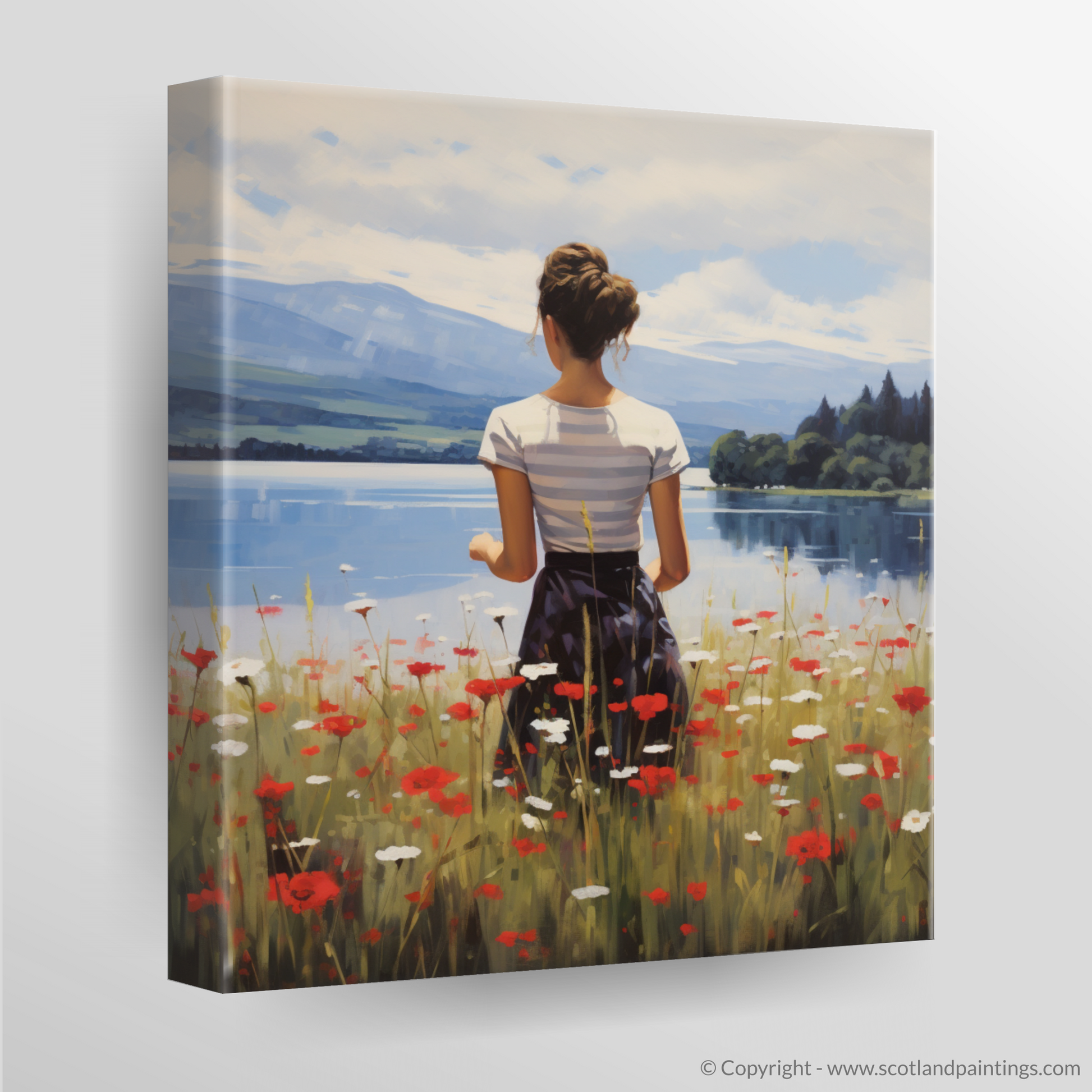 Canvas Print of Wildflowers by Loch Lomond