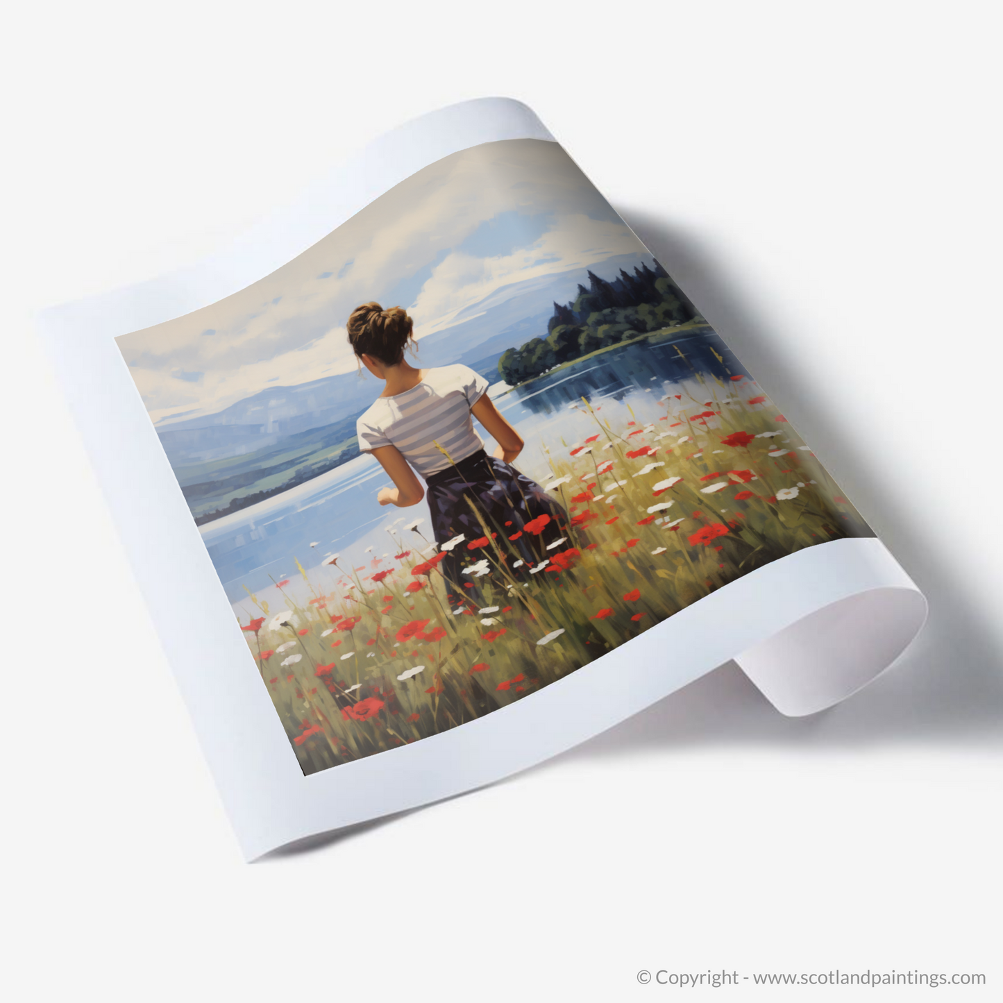 Art Print of Wildflowers by Loch Lomond