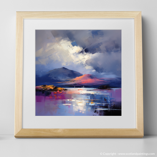 Painting and Art Print of Storm clouds above Loch Lomond. Storm's Embrace at Loch Lomond.