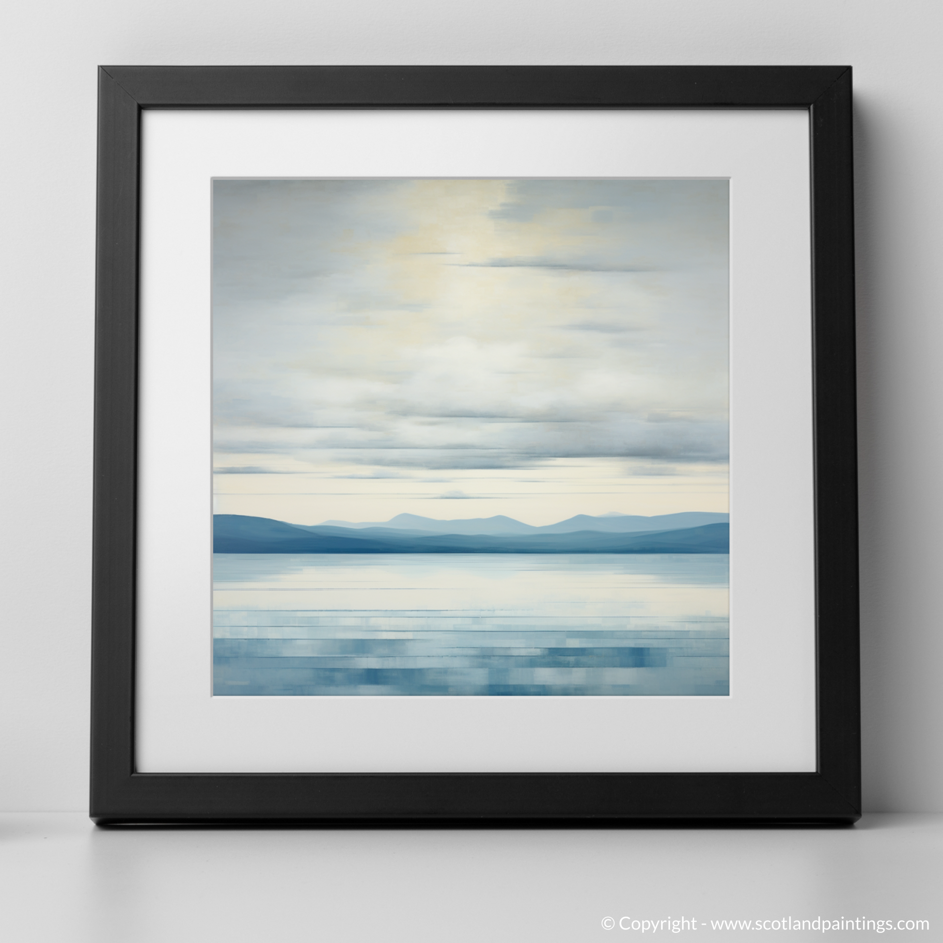 Art Print of A huge sky above Loch Lomond with a black frame