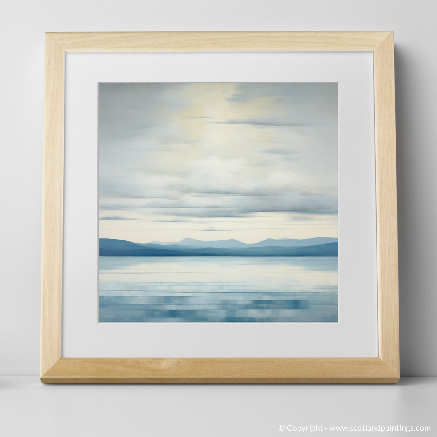 Art Print of A huge sky above Loch Lomond with a natural frame