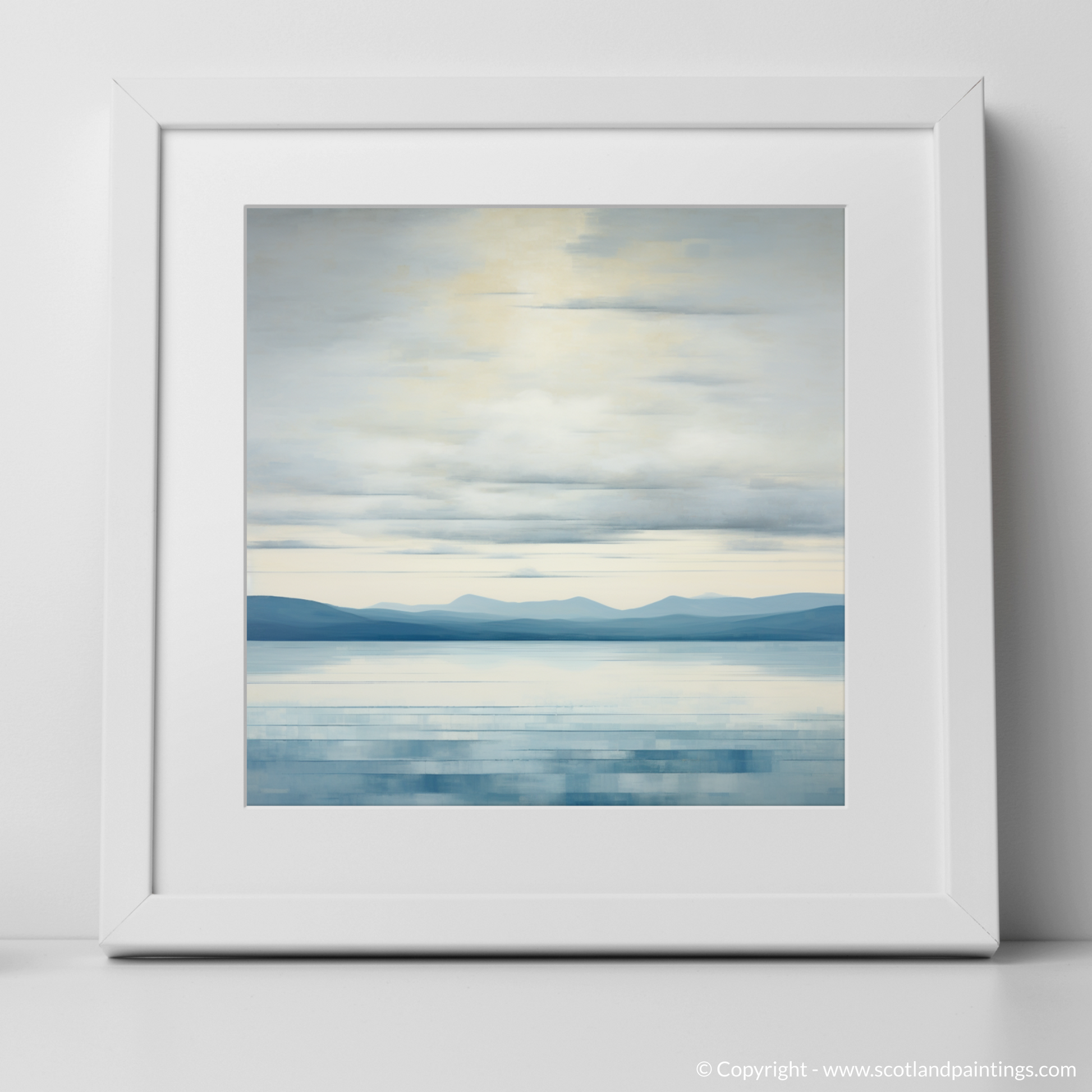 Art Print of A huge sky above Loch Lomond with a white frame