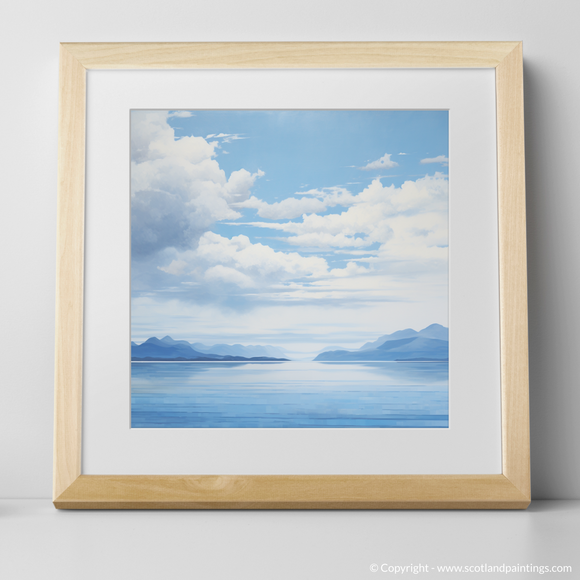 Art Print of A huge sky above Loch Lomond with a natural frame