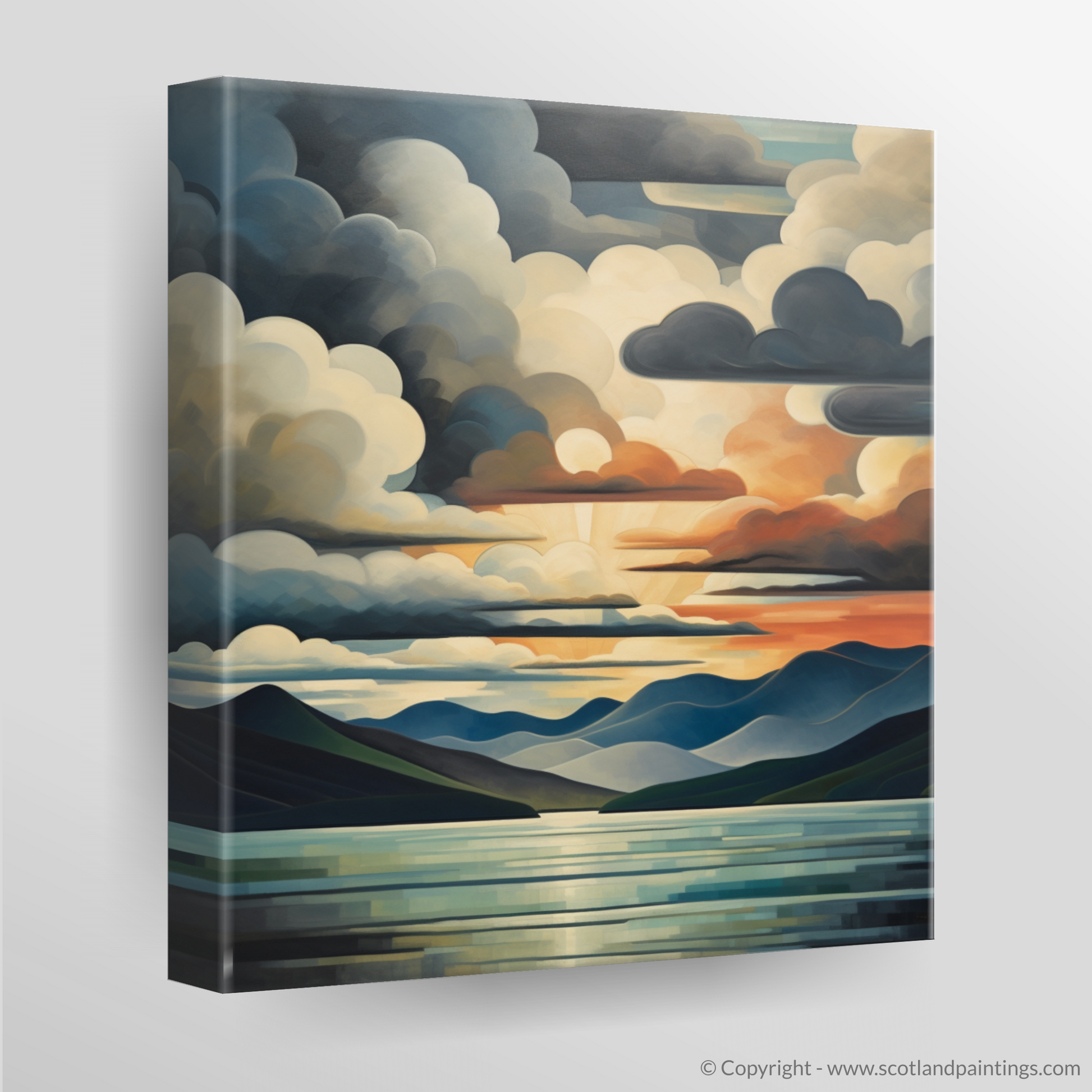 Canvas Print of A huge sky above Loch Lomond