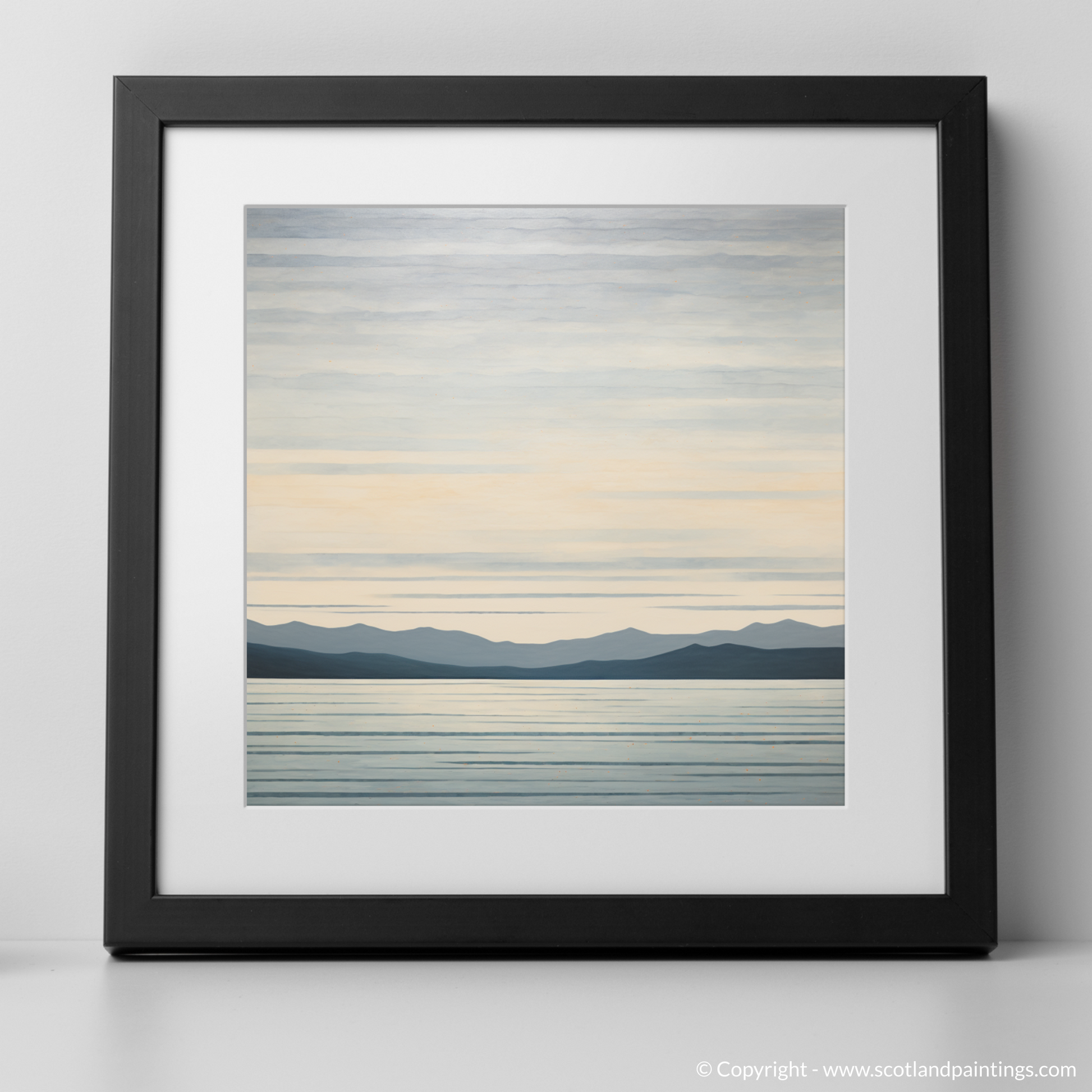 Art Print of A huge sky above Loch Lomond with a black frame