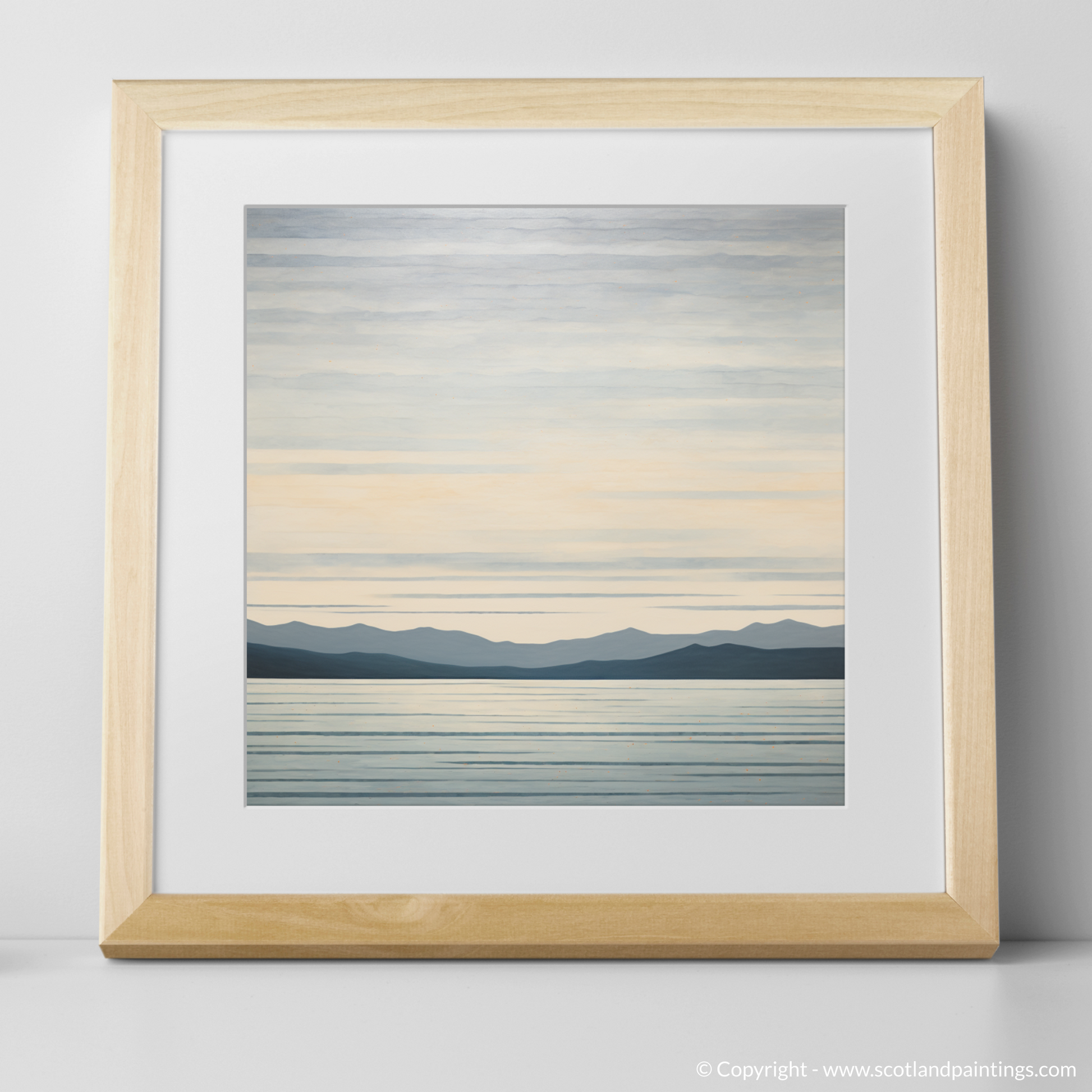 Art Print of A huge sky above Loch Lomond with a natural frame