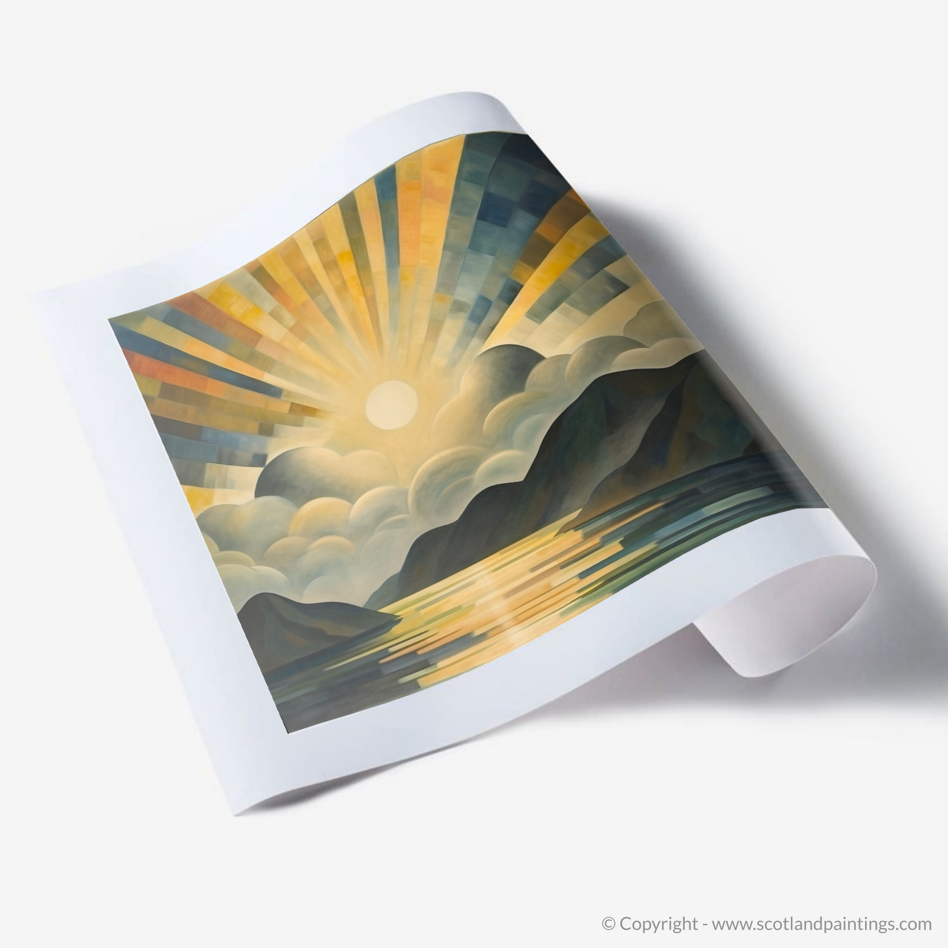 Art Print of Sunbeams on Loch Lomond