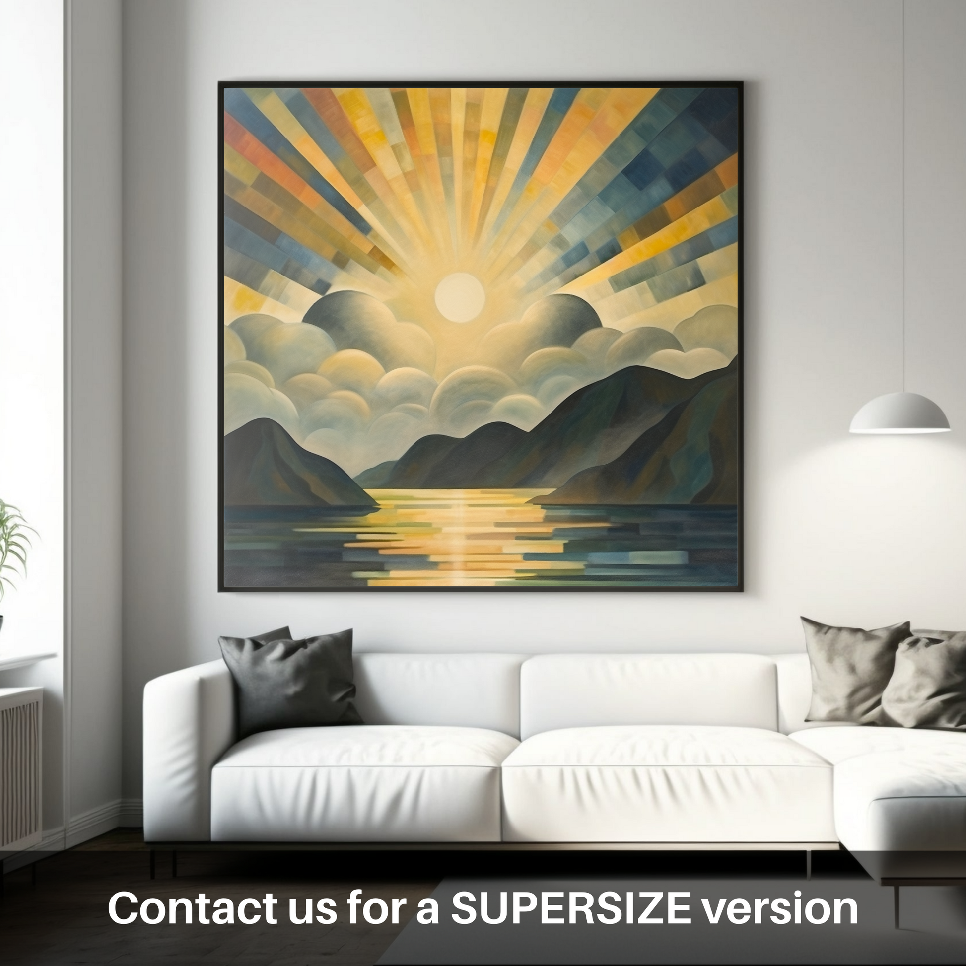 Huge supersize print of Sunbeams on Loch Lomond