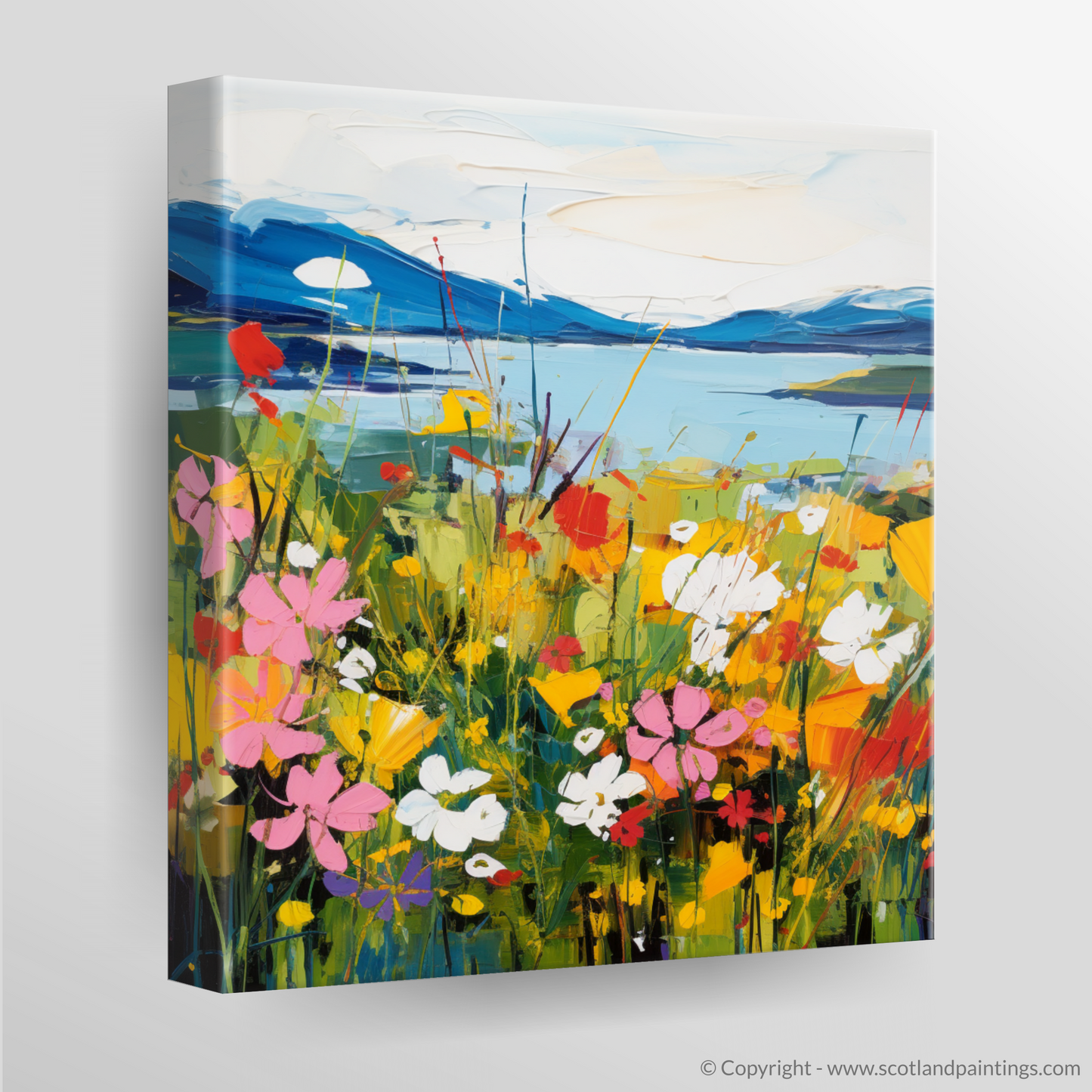 Canvas Print of Wildflowers by Loch Lomond