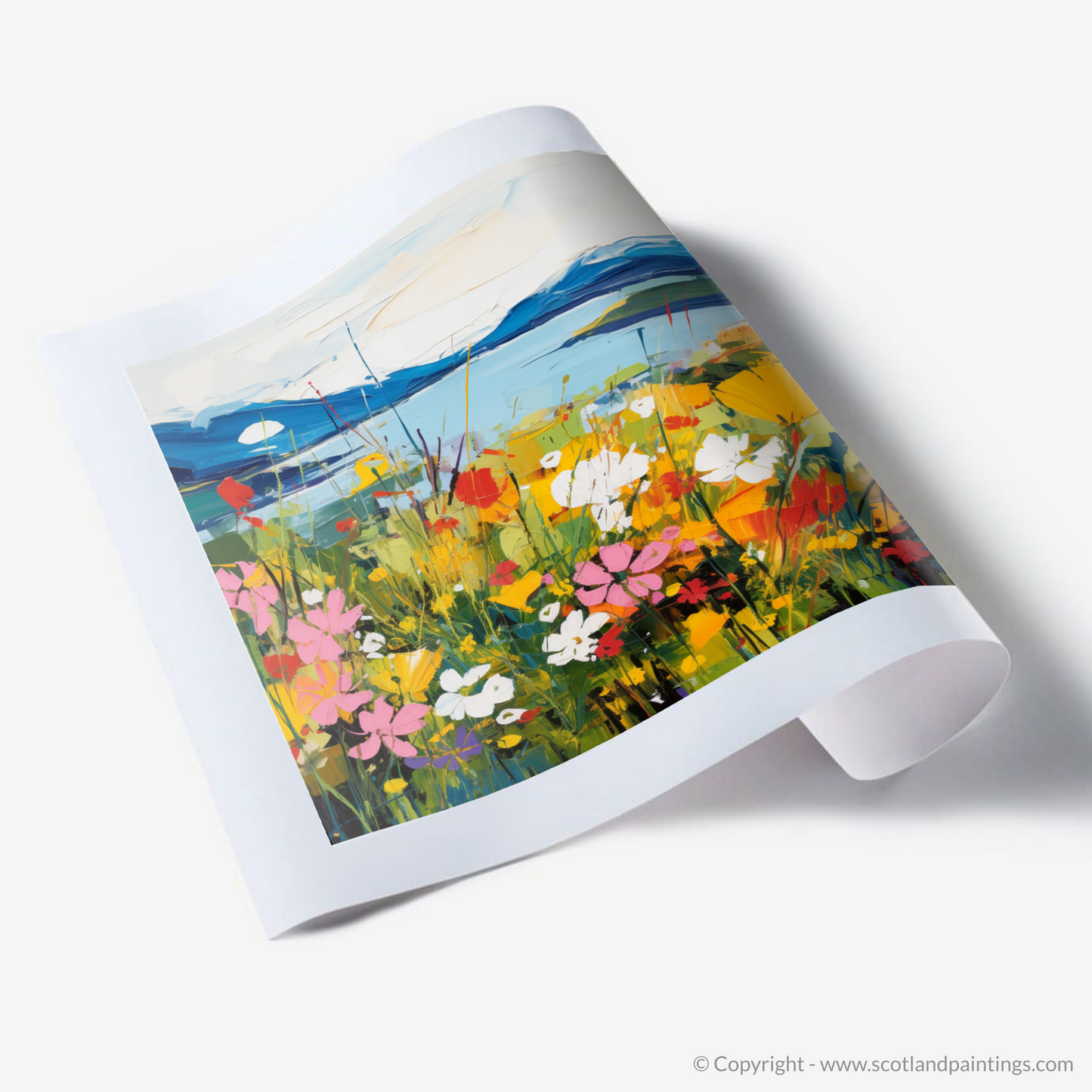 Art Print of Wildflowers by Loch Lomond