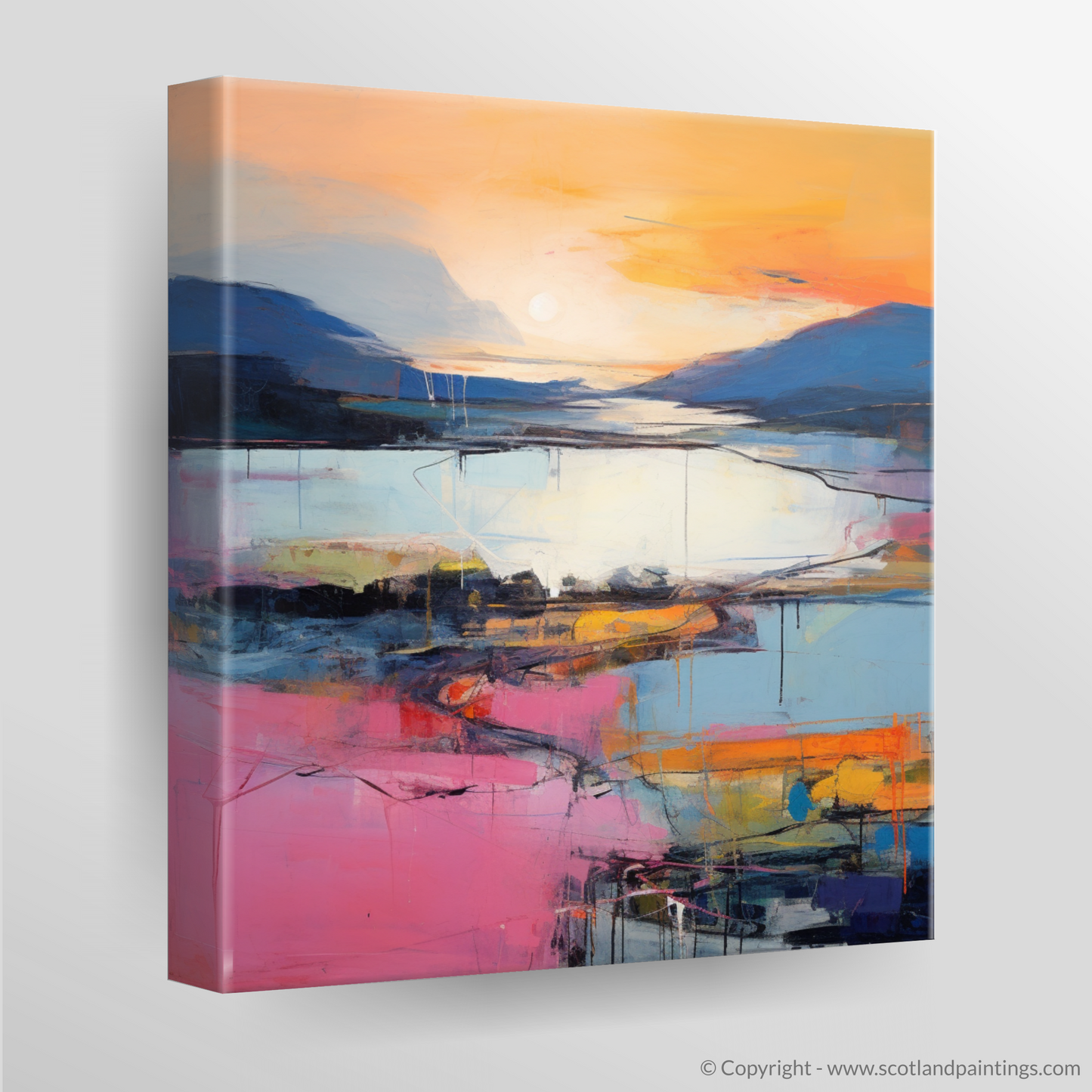 Canvas Print of Sunset over Loch Lomond