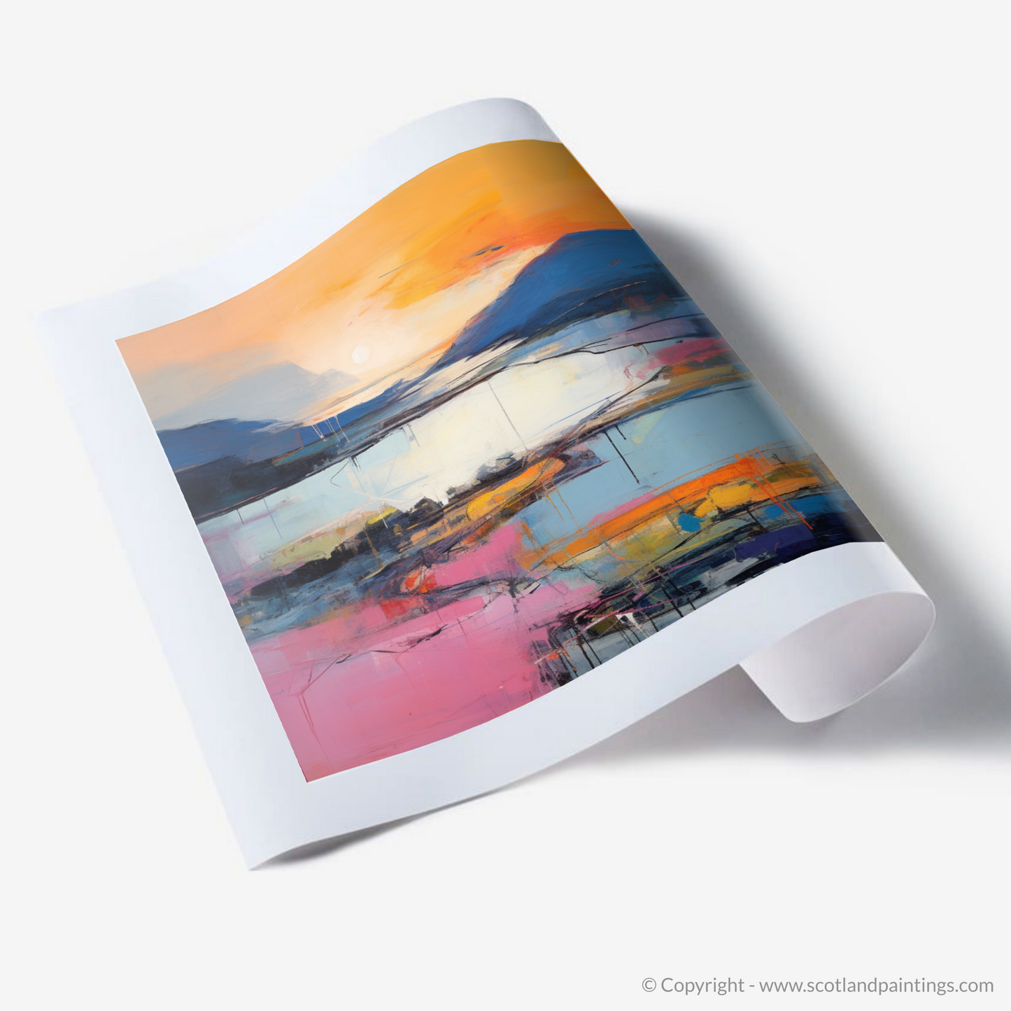 Art Print of Sunset over Loch Lomond