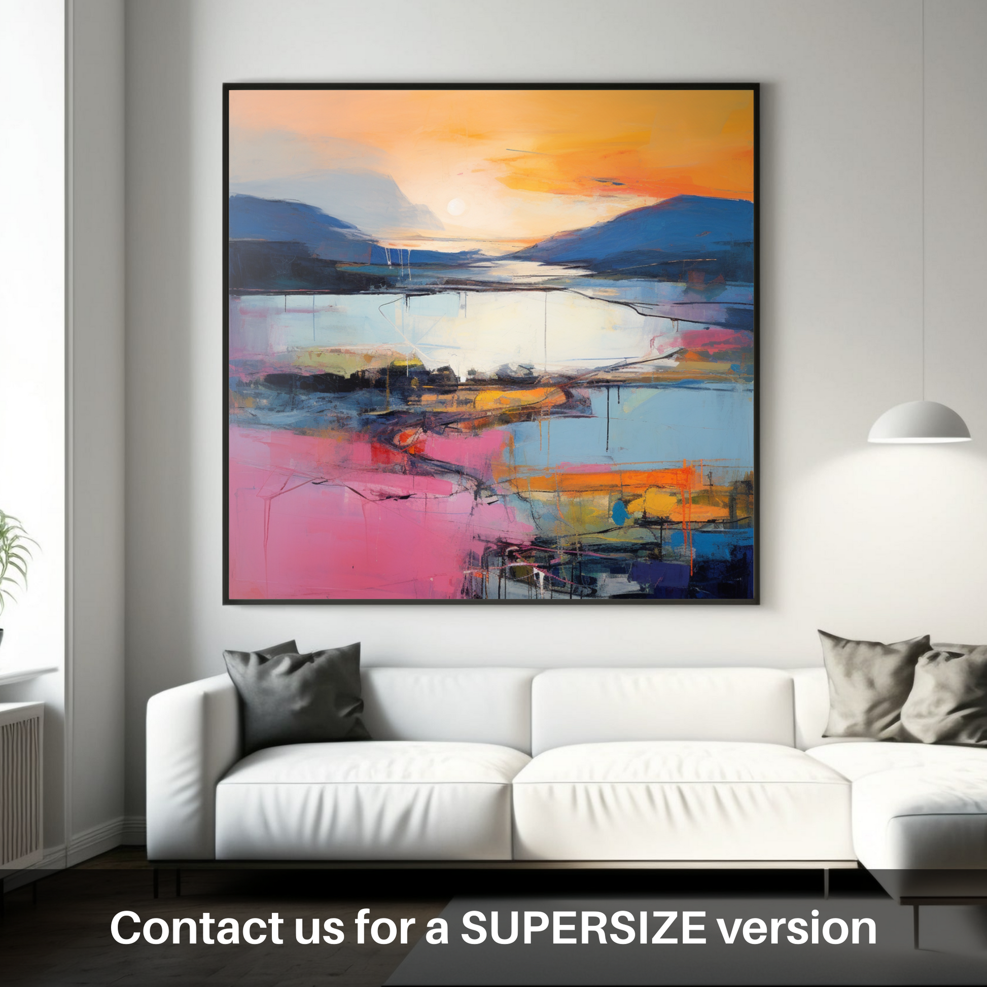 Huge supersize print of Sunset over Loch Lomond