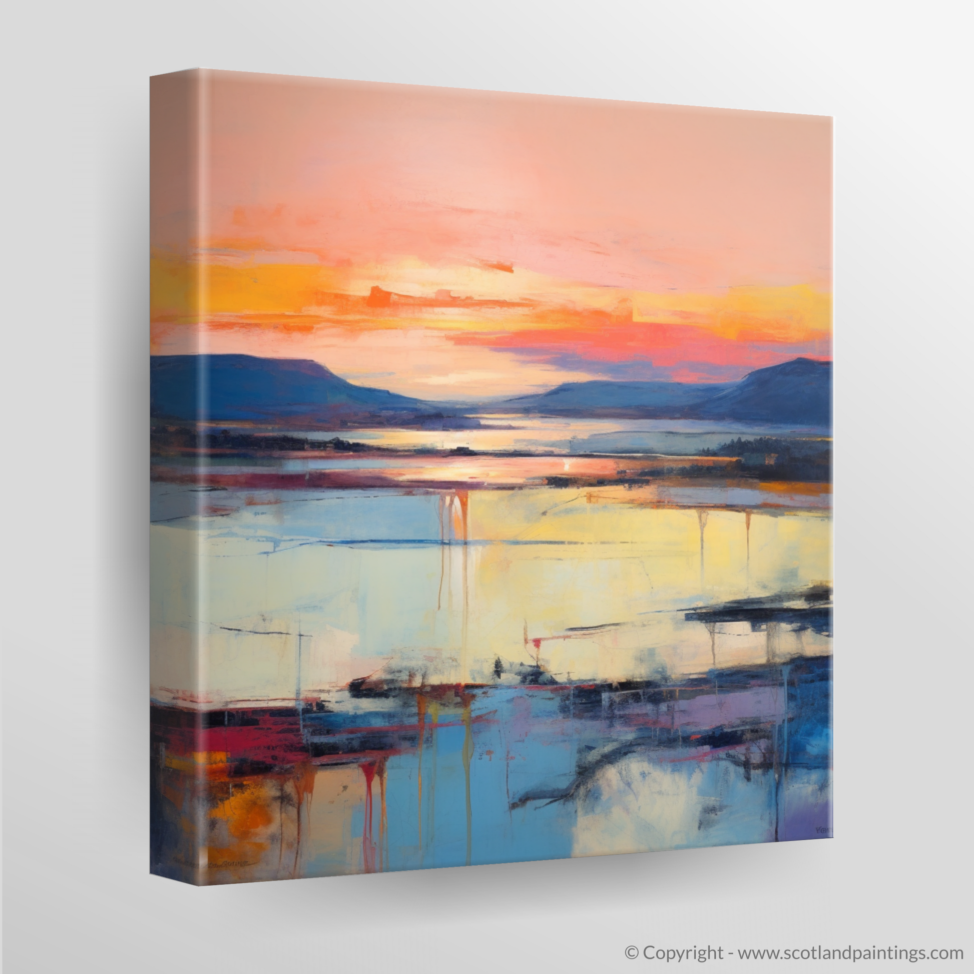 Canvas Print of Sunset over Loch Lomond
