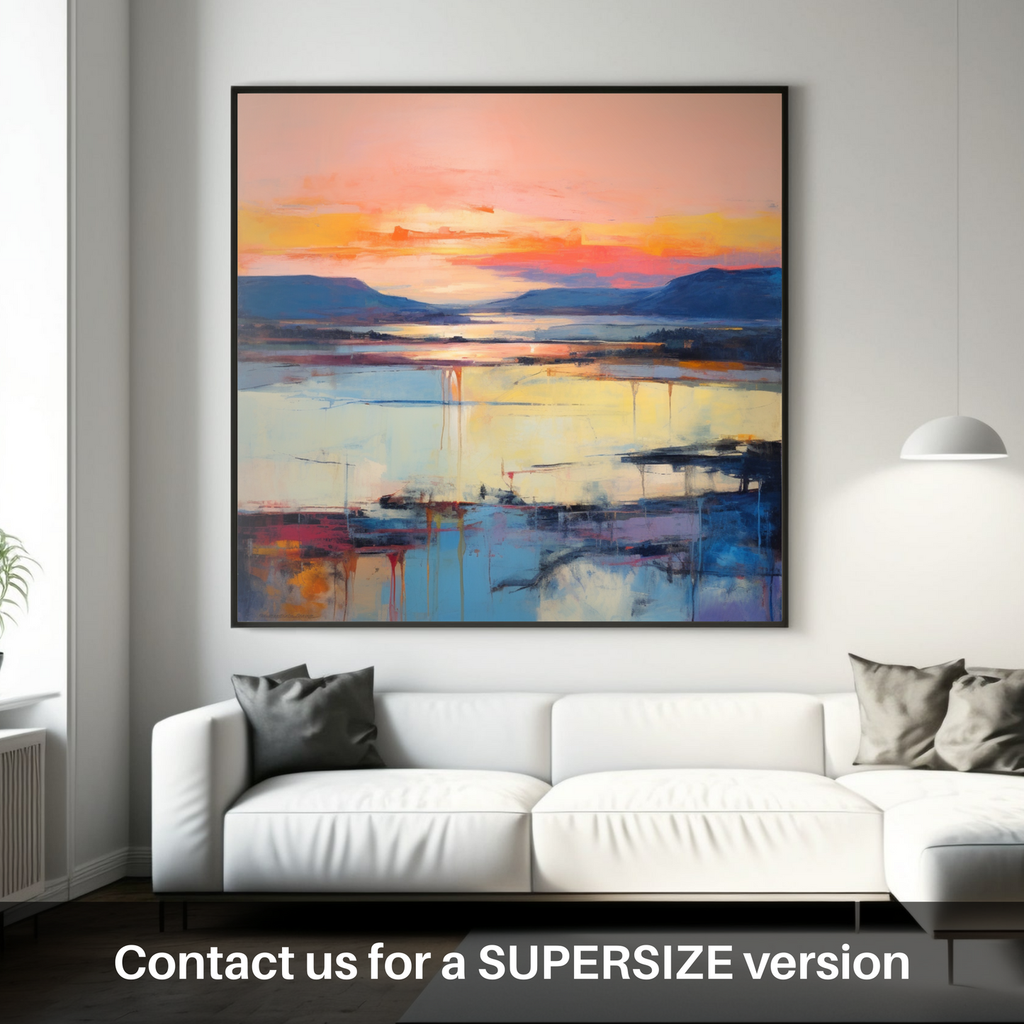 Huge supersize print of Sunset over Loch Lomond