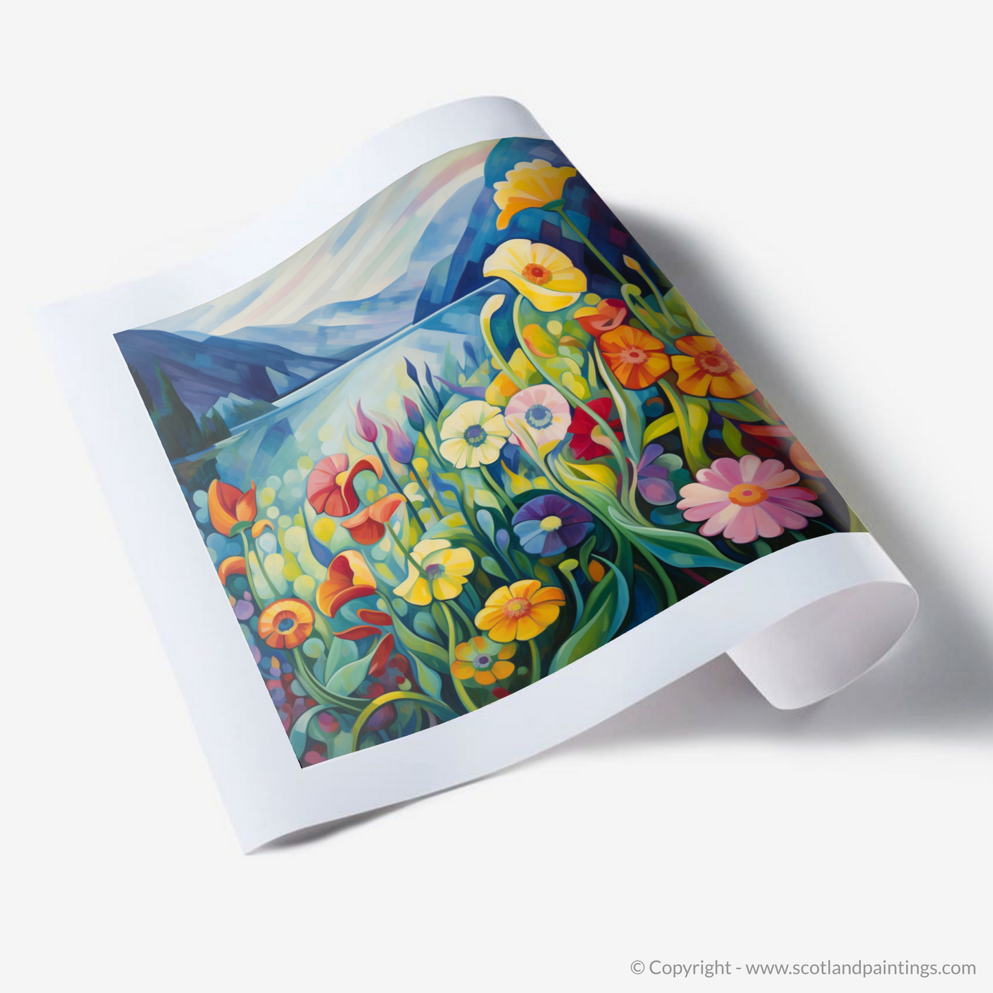 Art Print of Wildflowers by Loch Lomond