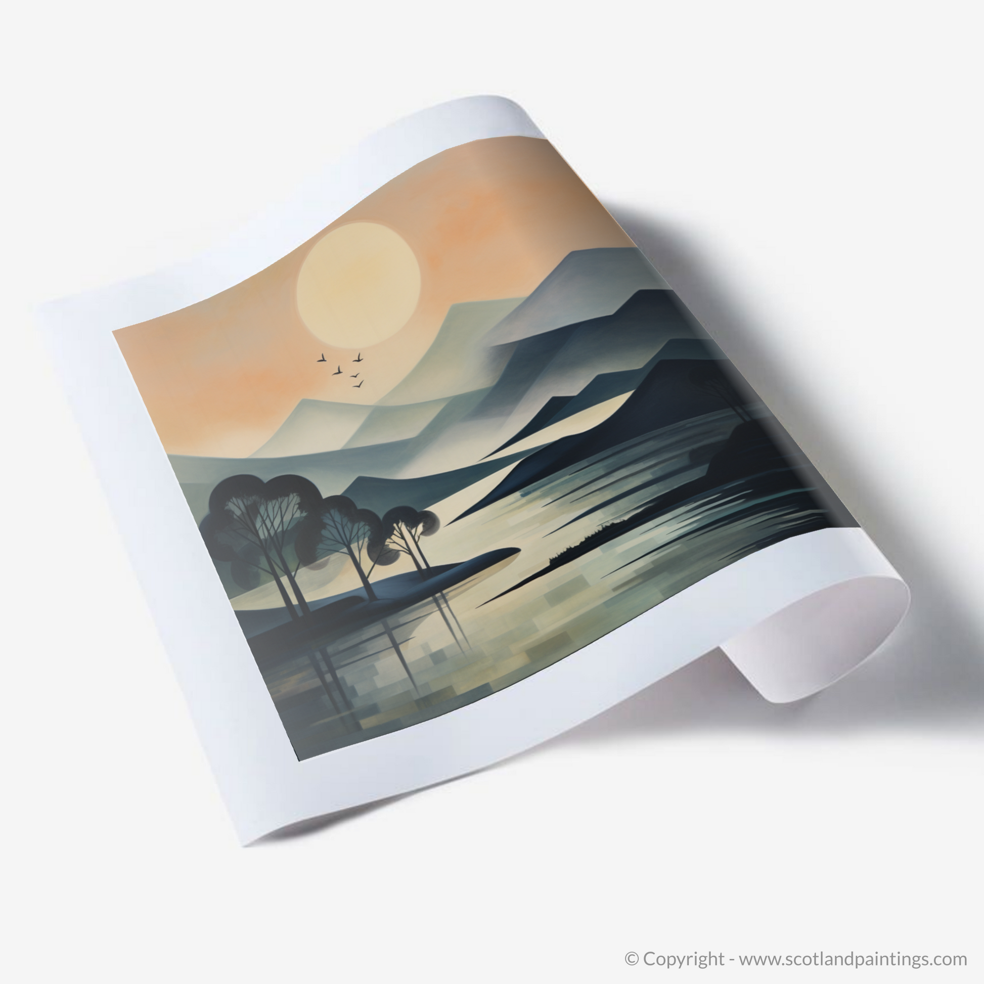 Art Print of Misty morning on Loch Lomond