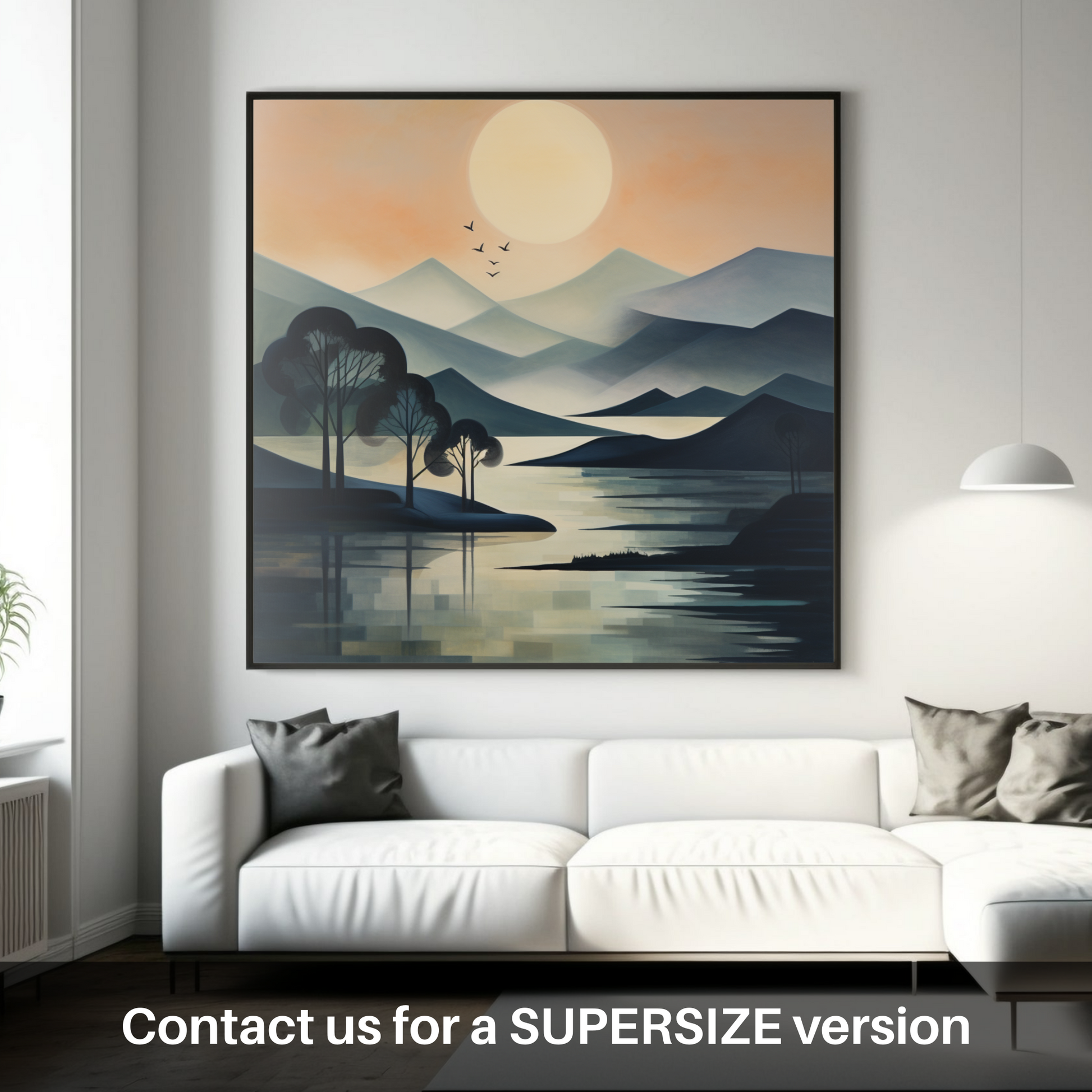 Huge supersize print of Misty morning on Loch Lomond