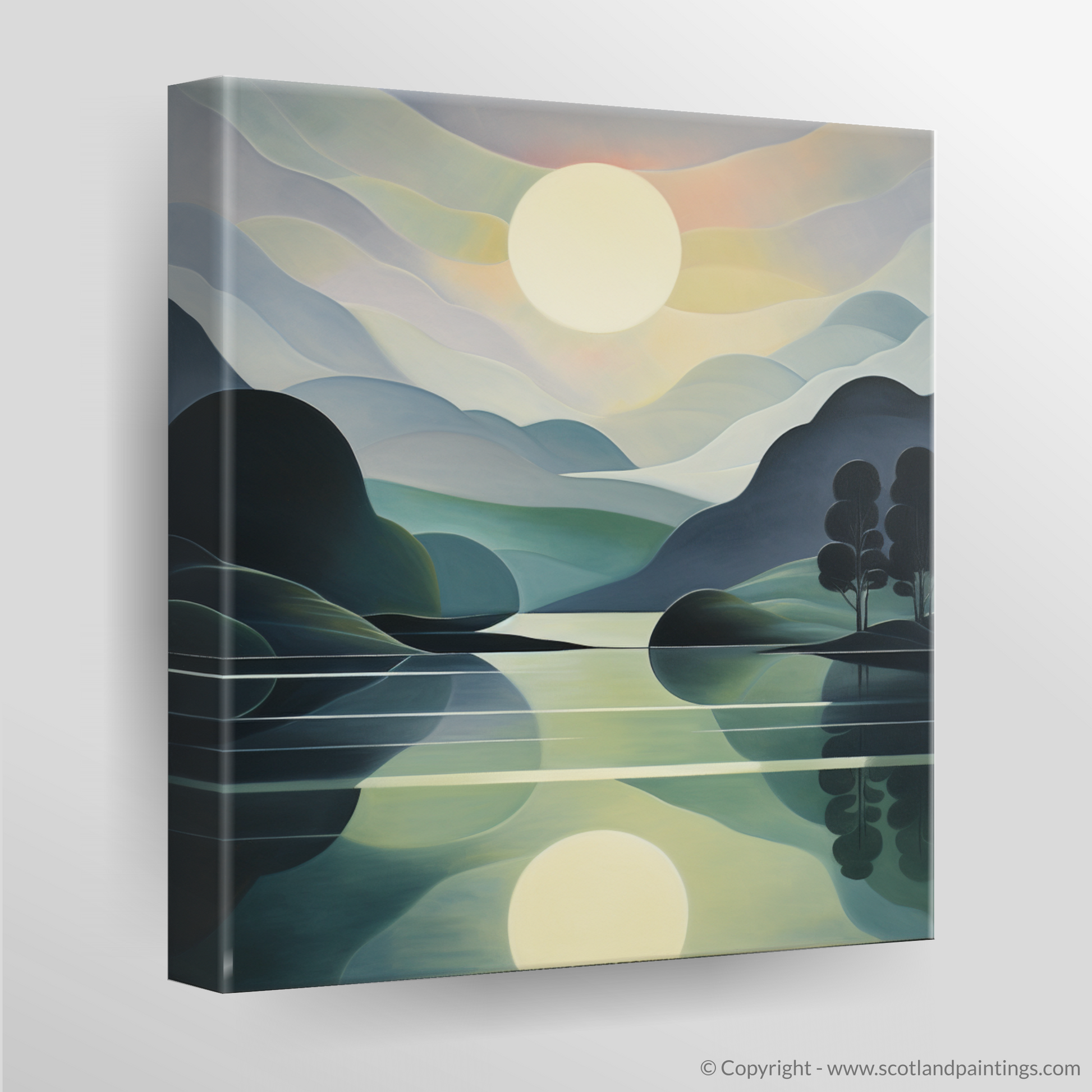 Canvas Print of Misty morning on Loch Lomond