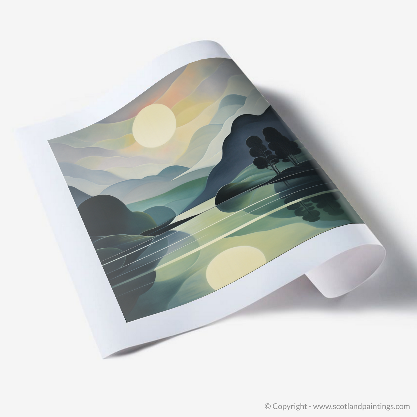 Art Print of Misty morning on Loch Lomond