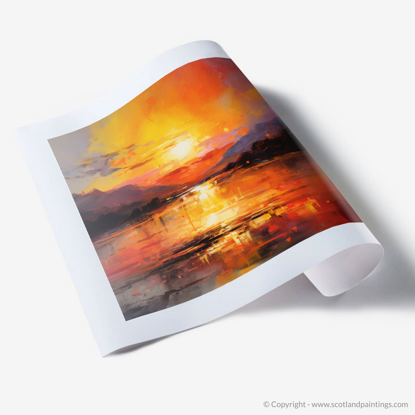 Art Print of Sunset over Loch Lomond