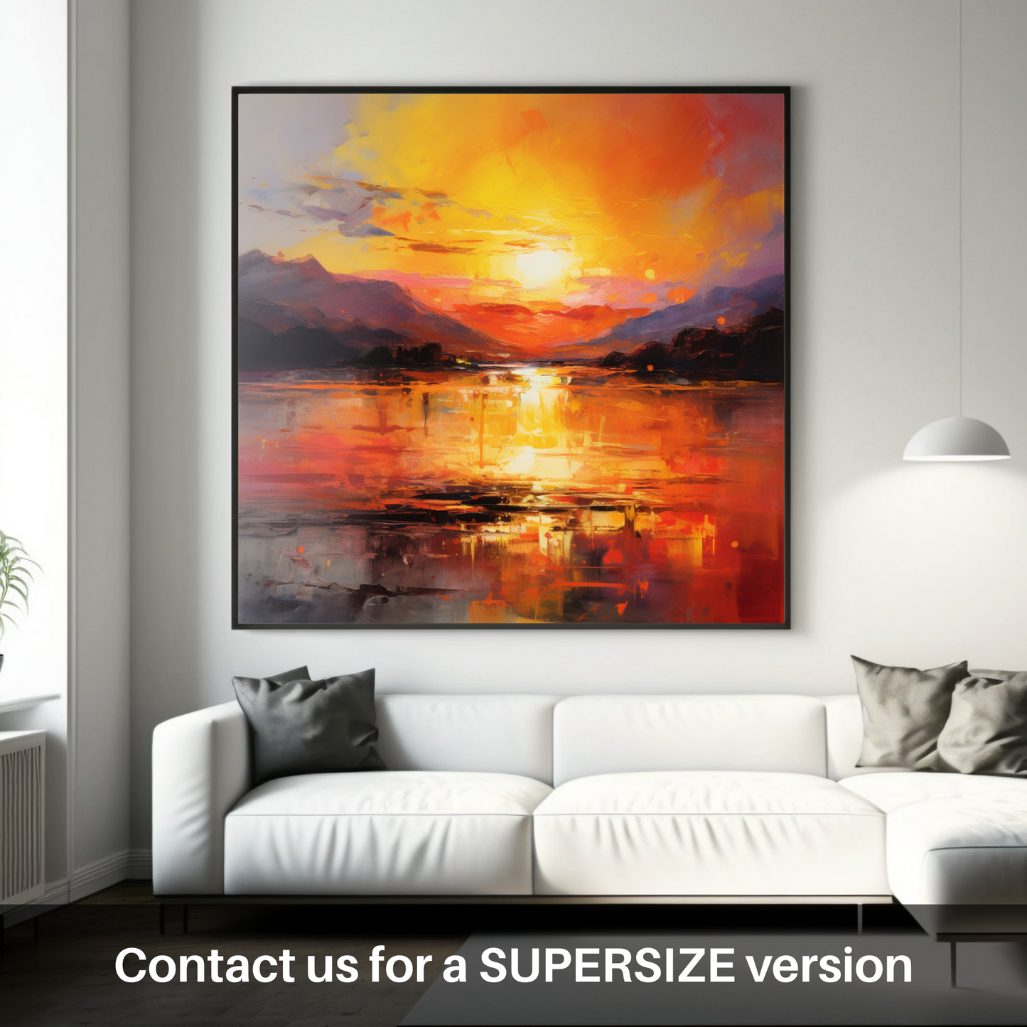Huge supersize print of Sunset over Loch Lomond