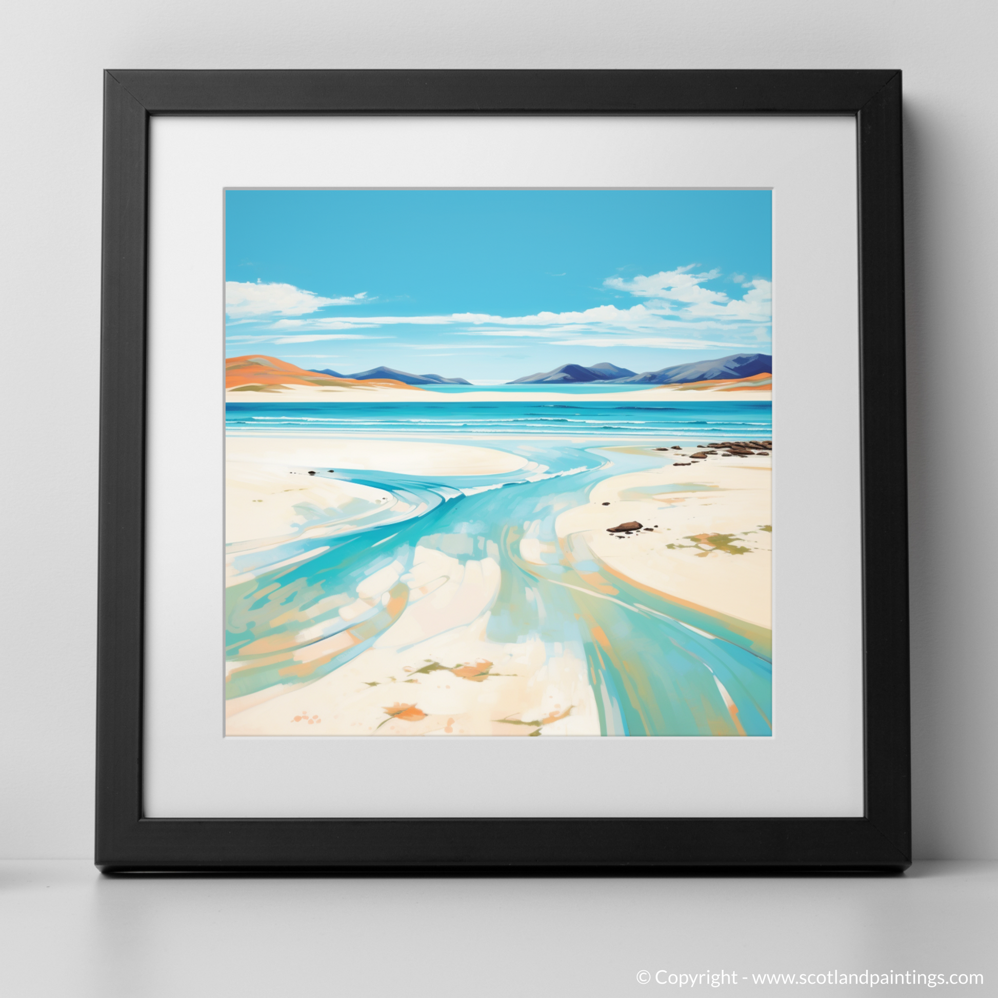 Art Print of Luskentyre Beach, Isle of Harris with a black frame