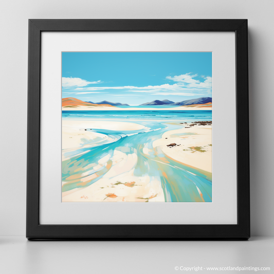 Art Print of Luskentyre Beach, Isle of Harris with a black frame