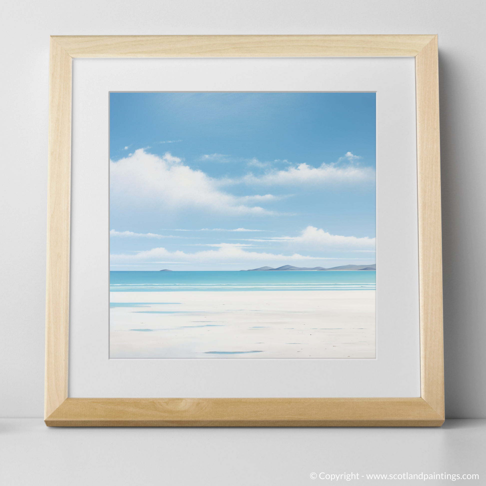 Art Print of Luskentyre Beach, Isle of Harris with a natural frame