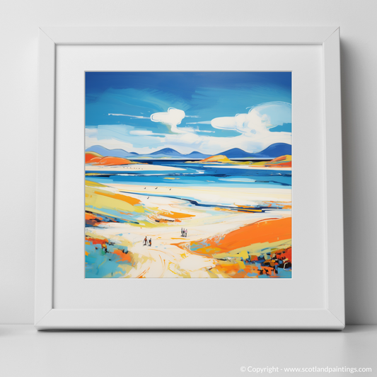 Art Print of Luskentyre Beach, Isle of Harris with a white frame