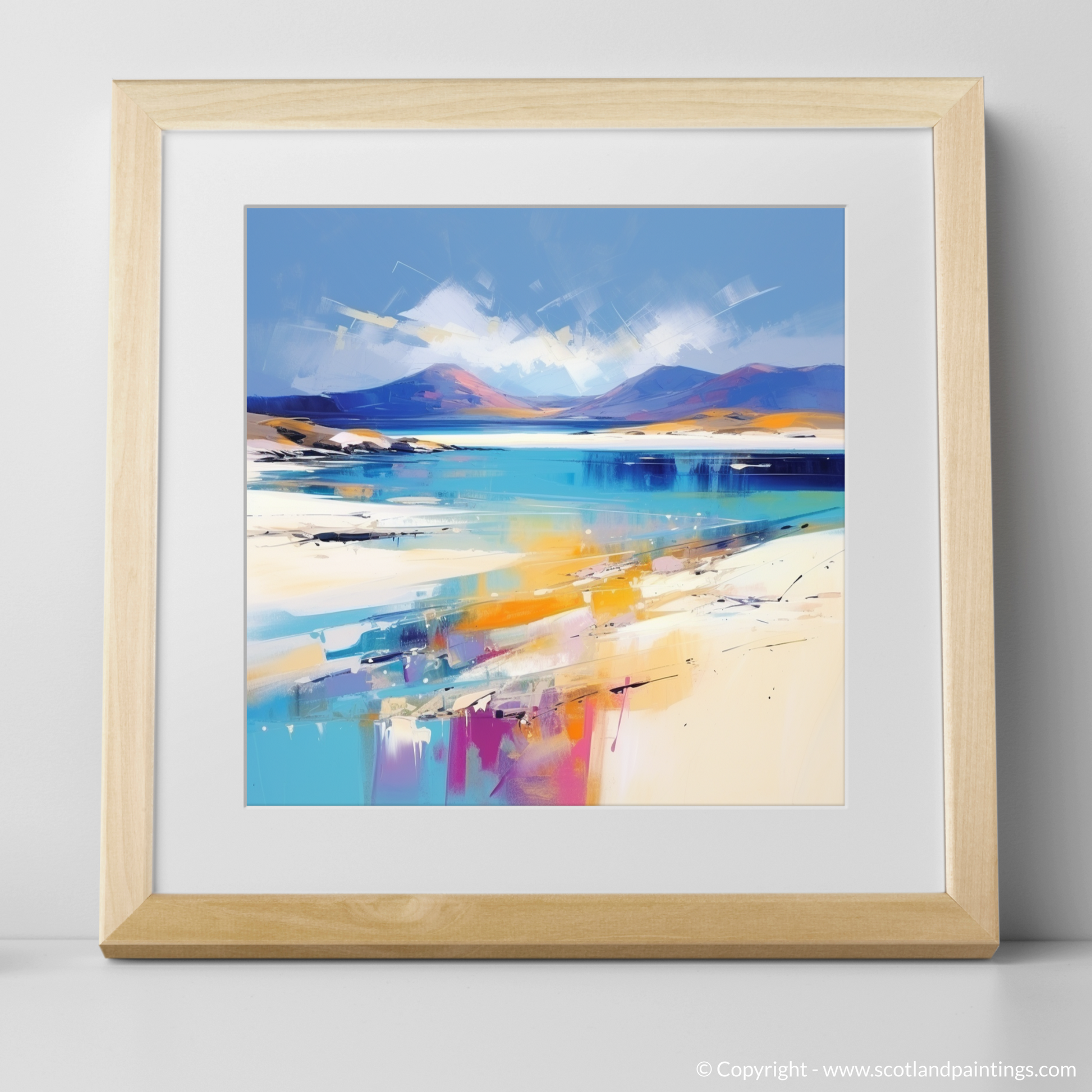 Art Print of Luskentyre Beach, Isle of Harris with a natural frame