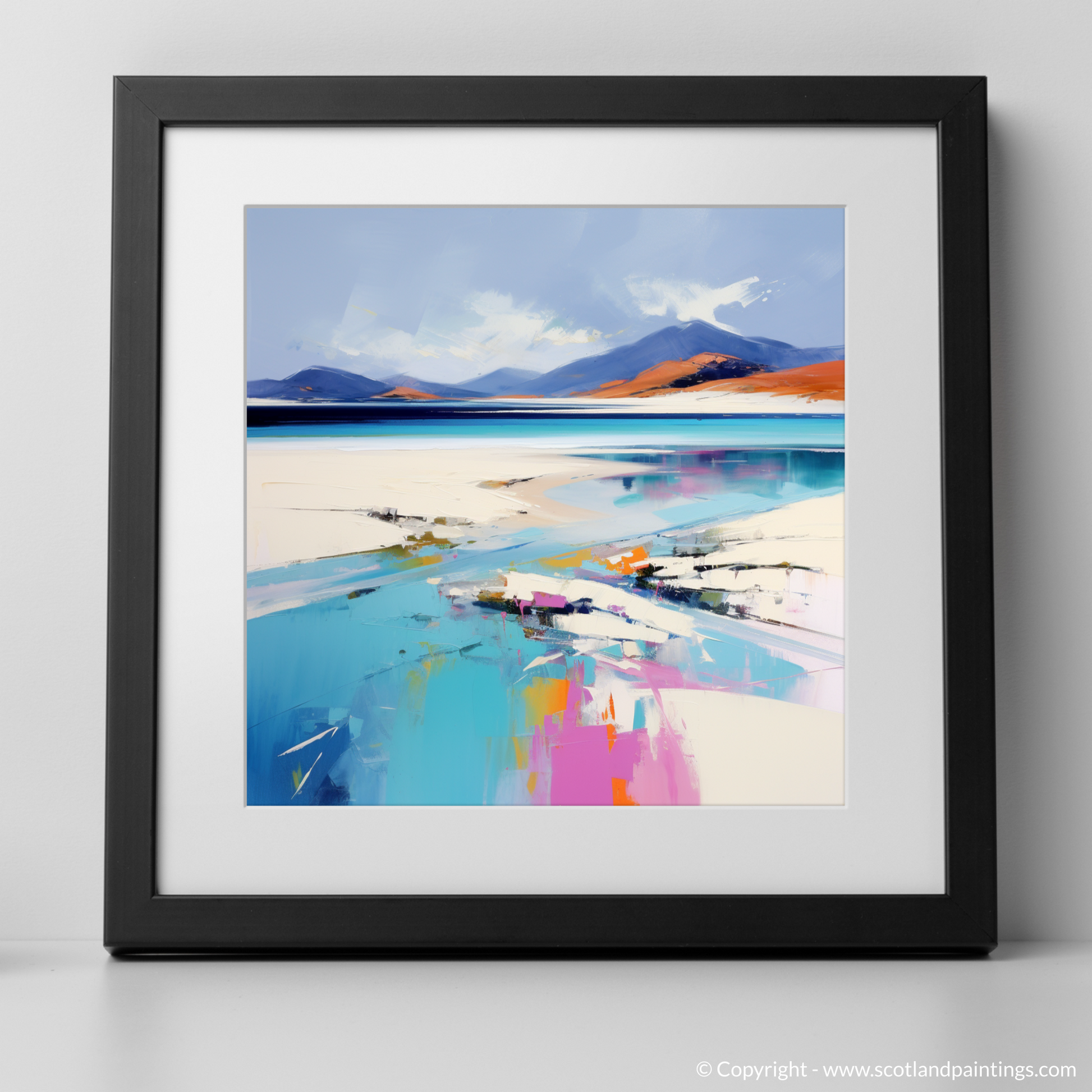 Art Print of Luskentyre Beach, Isle of Harris with a black frame