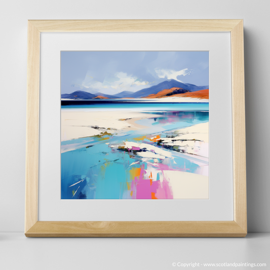 Art Print of Luskentyre Beach, Isle of Harris with a natural frame