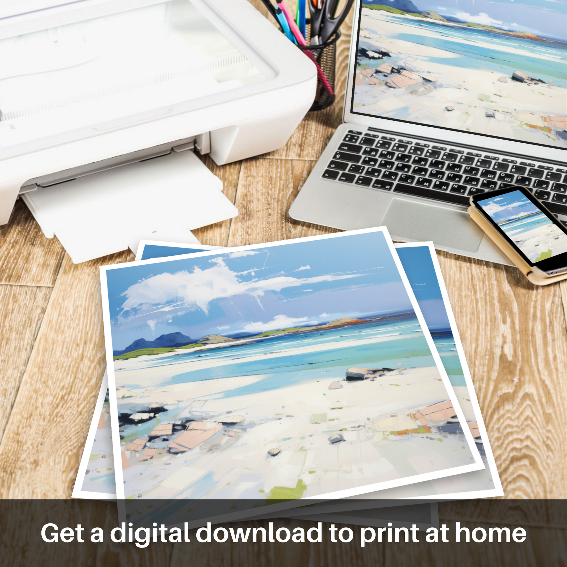 Downloadable and printable picture of Camusdarach Beach, Arisaig