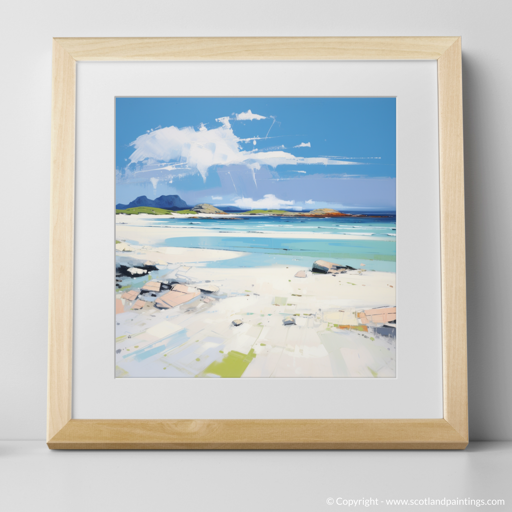 Art Print of Camusdarach Beach, Arisaig with a natural frame