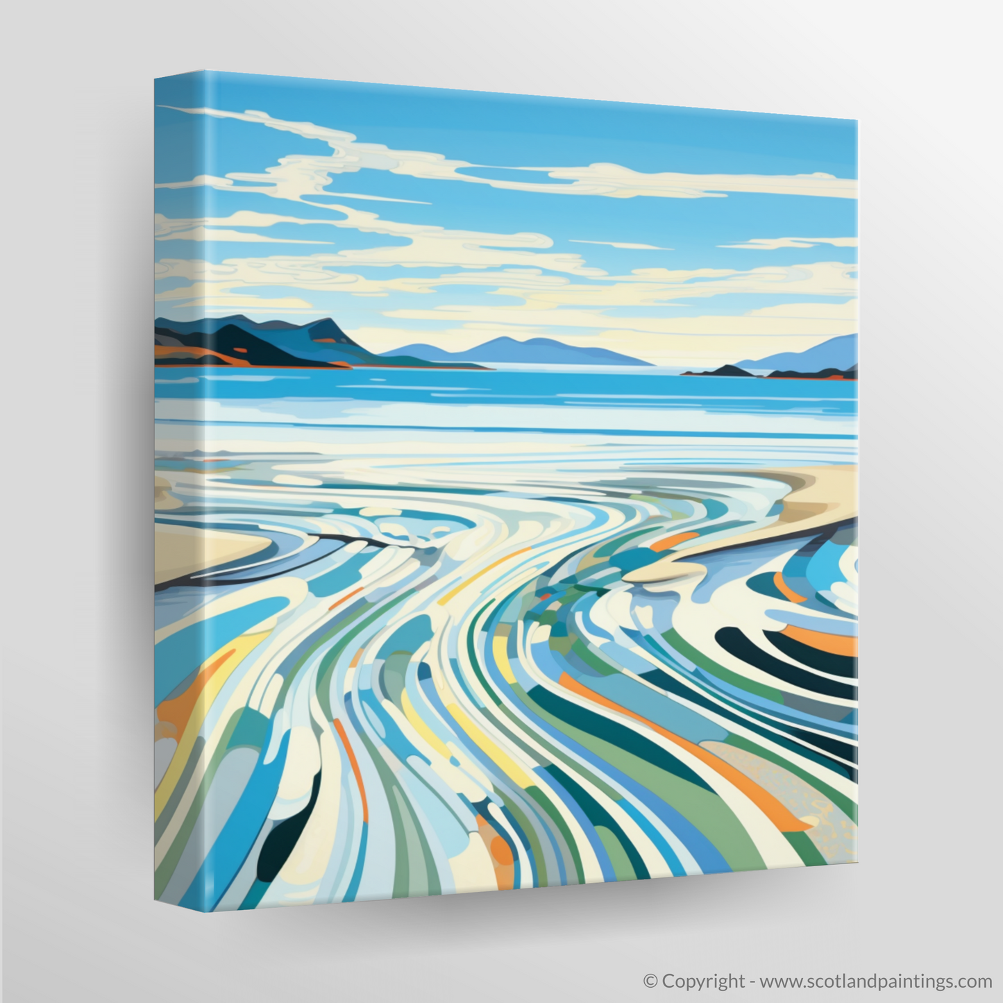 Painting and Art Print of Camusdarach Beach, Arisaig. Abstract Whispers of Camusdarach Beach.