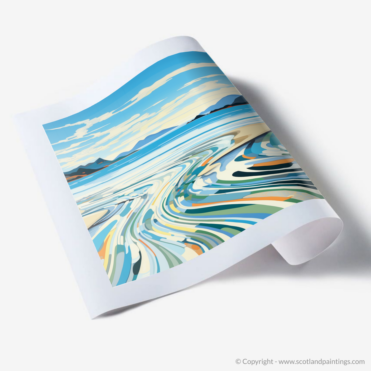 Painting and Art Print of Camusdarach Beach, Arisaig. Abstract Whispers of Camusdarach Beach.