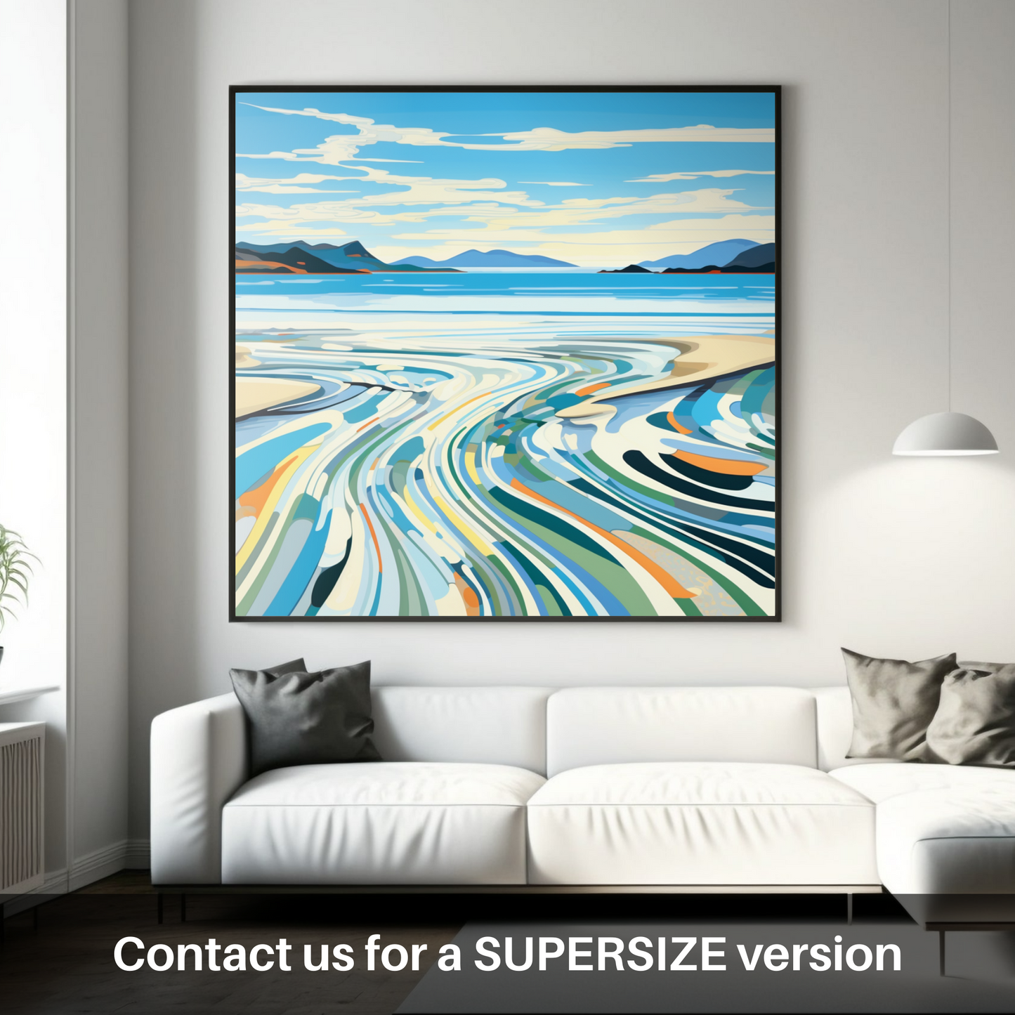 Painting and Art Print of Camusdarach Beach, Arisaig. Abstract Whispers of Camusdarach Beach.