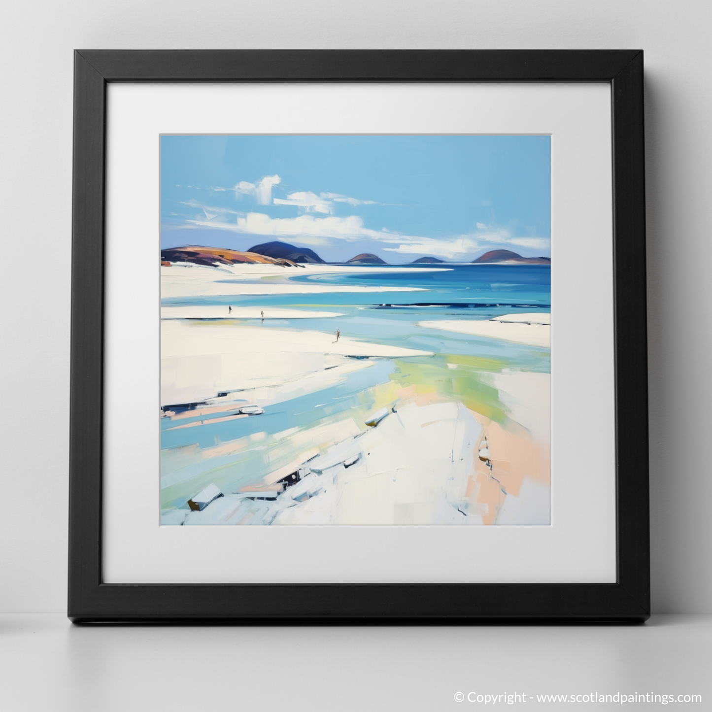 Art Print of Luskentyre Beach, Isle of Harris with a black frame