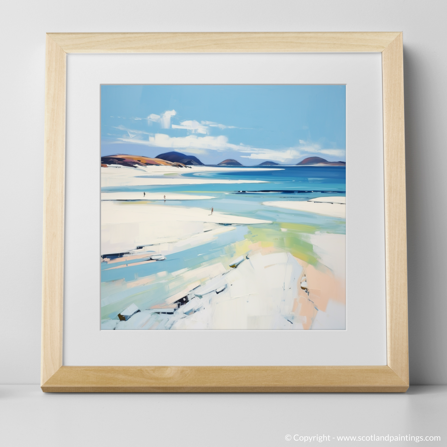 Art Print of Luskentyre Beach, Isle of Harris with a natural frame