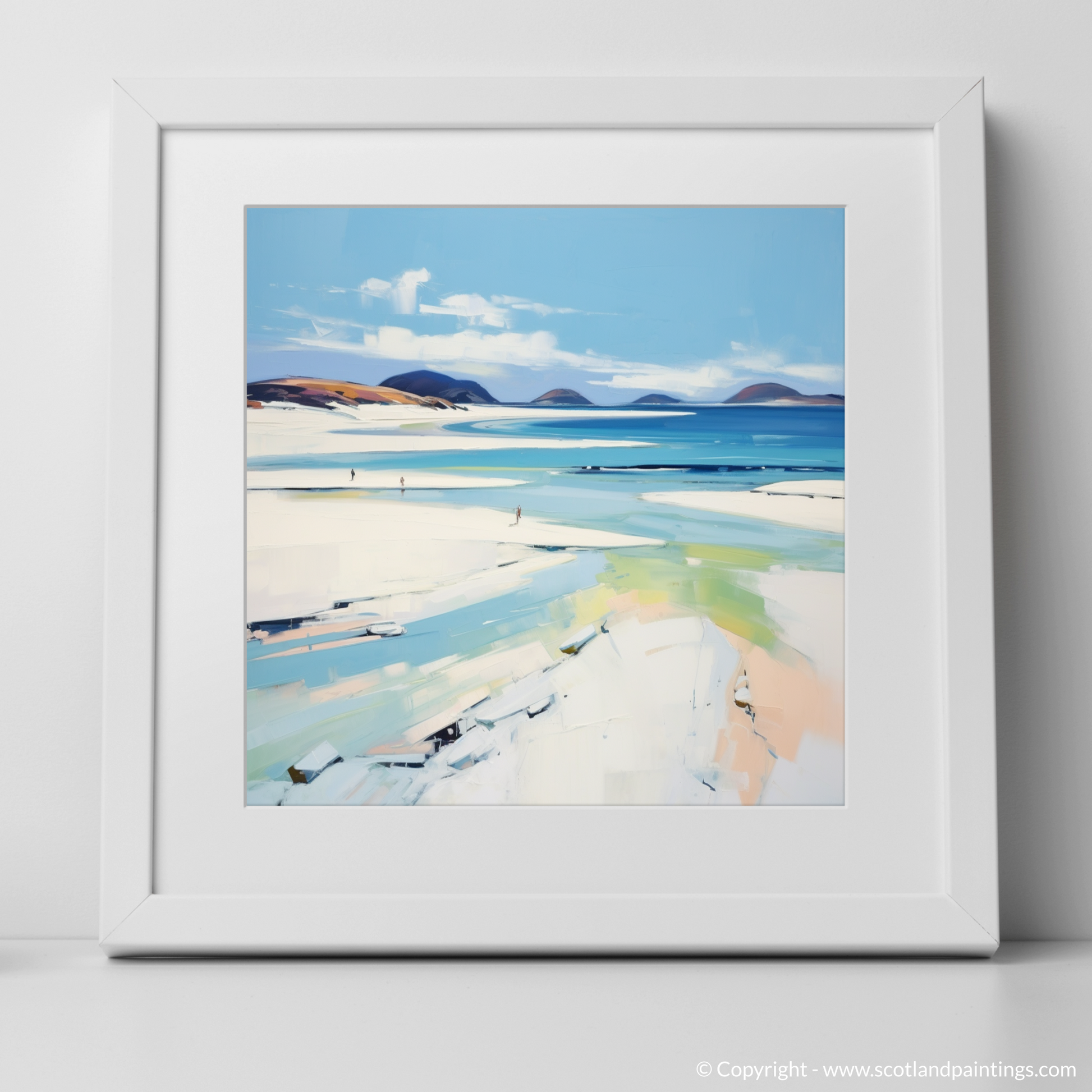 Art Print of Luskentyre Beach, Isle of Harris with a white frame