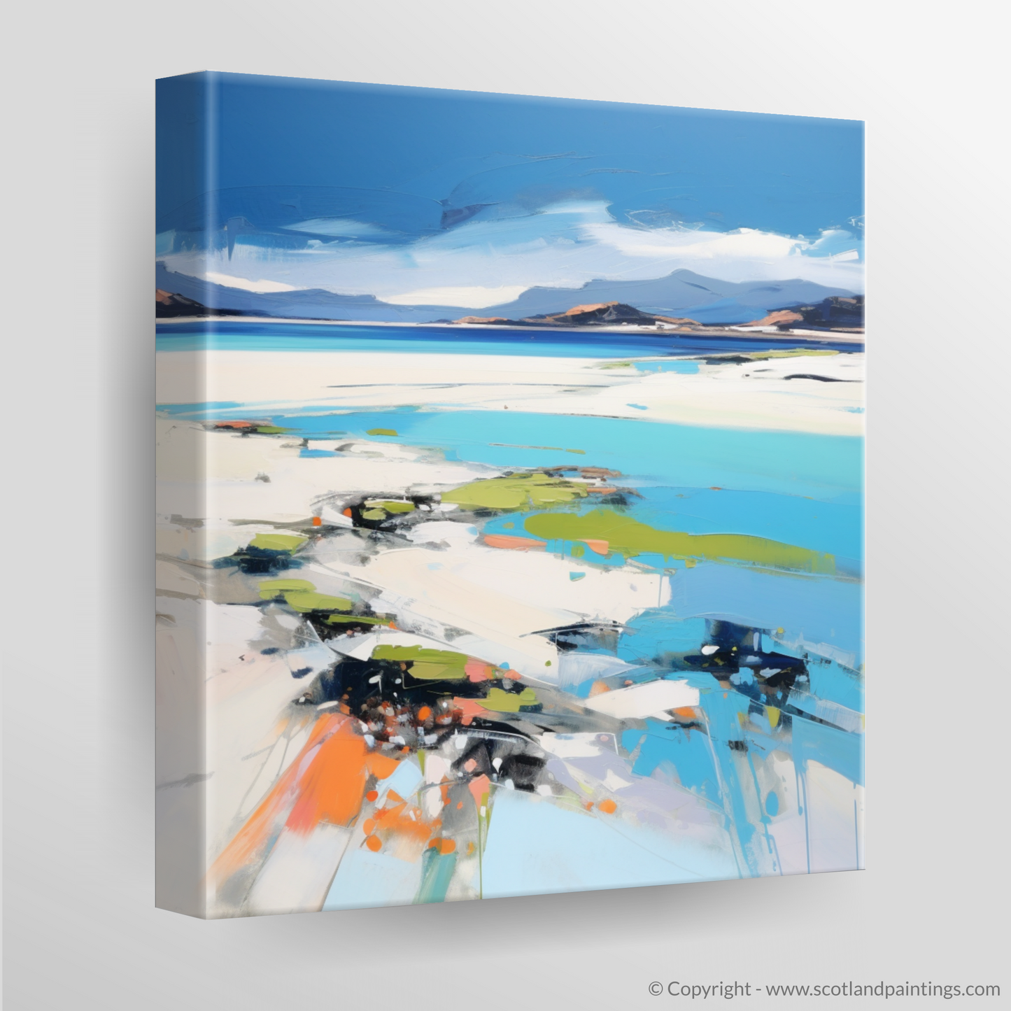 Painting and Art Print of Camusdarach Beach, Arisaig. Vibrant Shores of Camusdarach Beach.