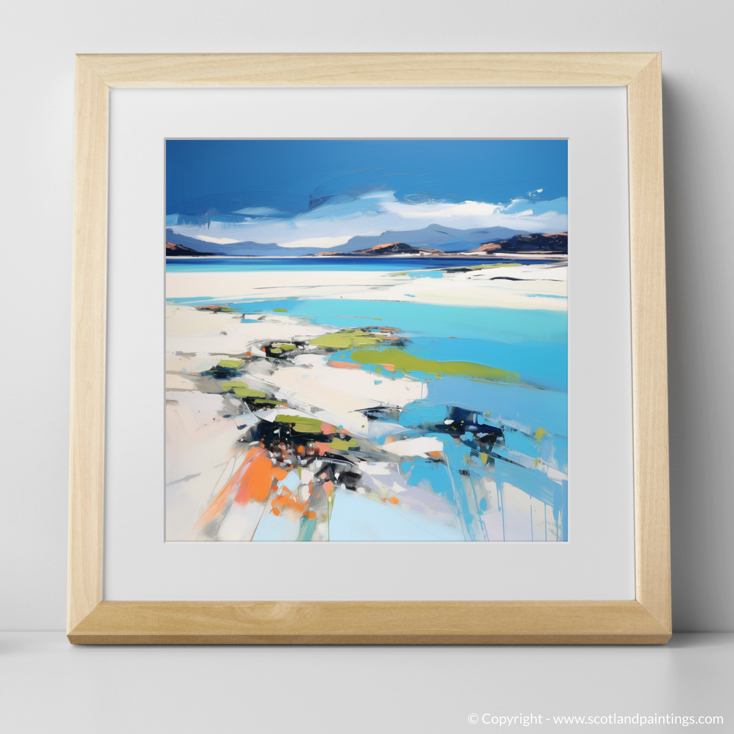 Painting and Art Print of Camusdarach Beach, Arisaig. Vibrant Shores of Camusdarach Beach.