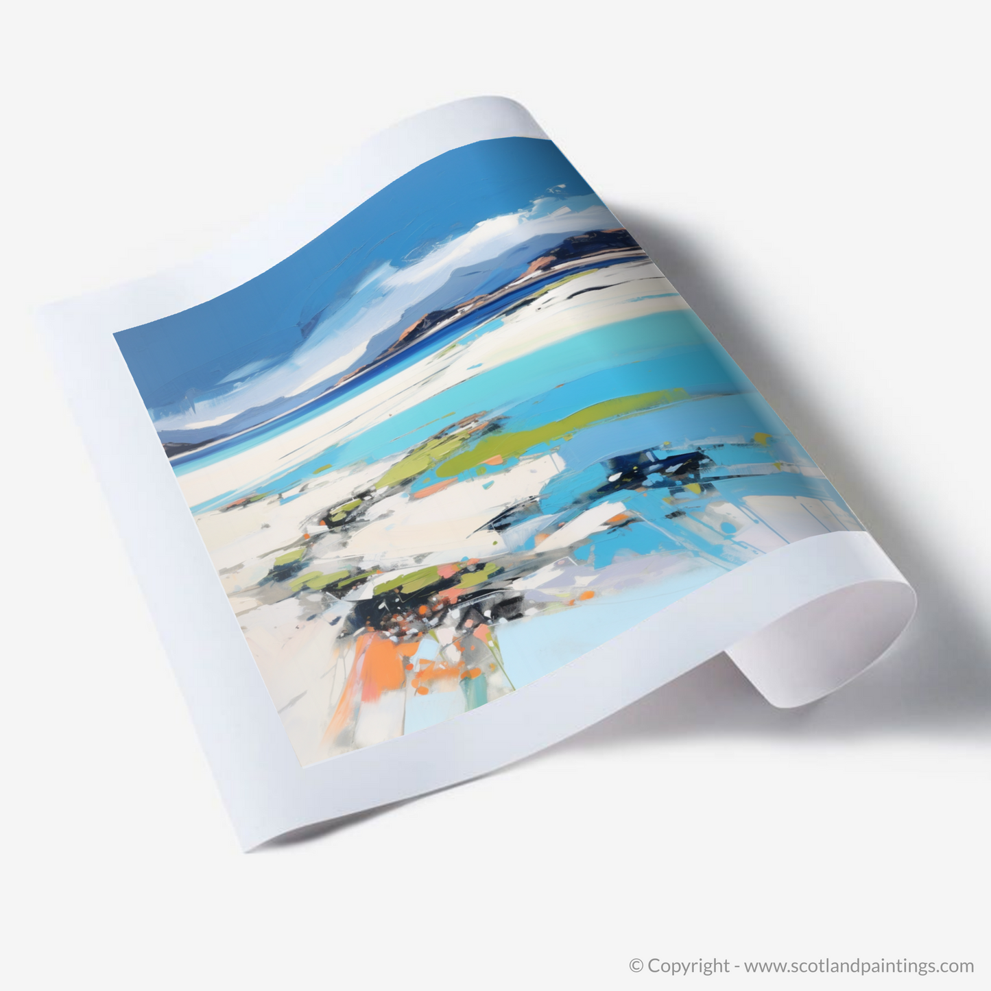 Painting and Art Print of Camusdarach Beach, Arisaig. Vibrant Shores of Camusdarach Beach.