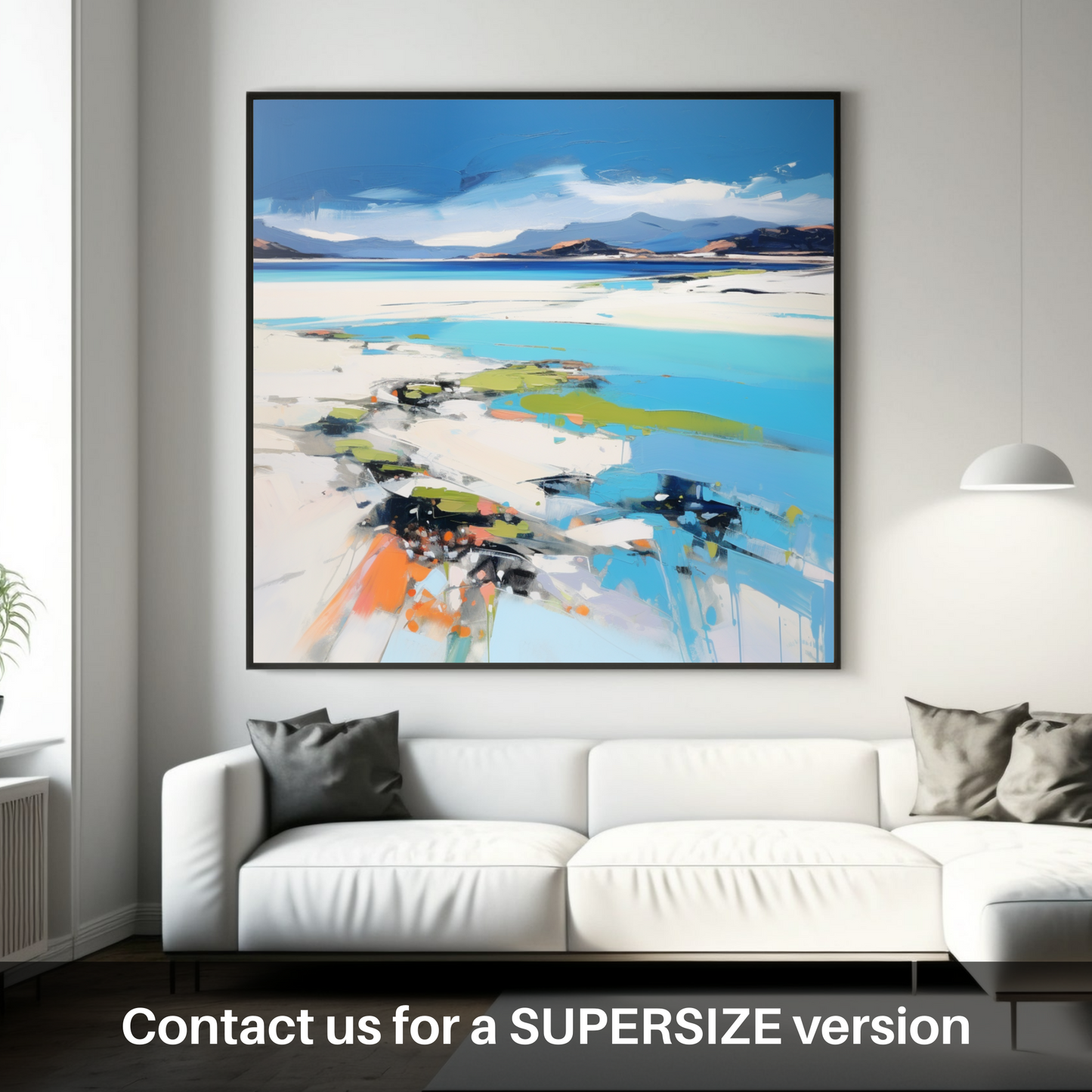 Painting and Art Print of Camusdarach Beach, Arisaig. Vibrant Shores of Camusdarach Beach.