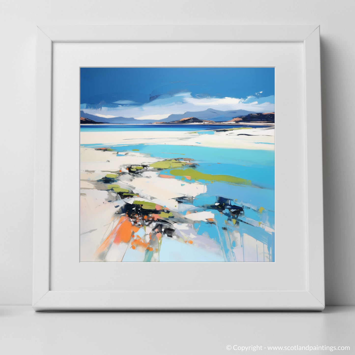 Painting and Art Print of Camusdarach Beach, Arisaig. Vibrant Shores of Camusdarach Beach.