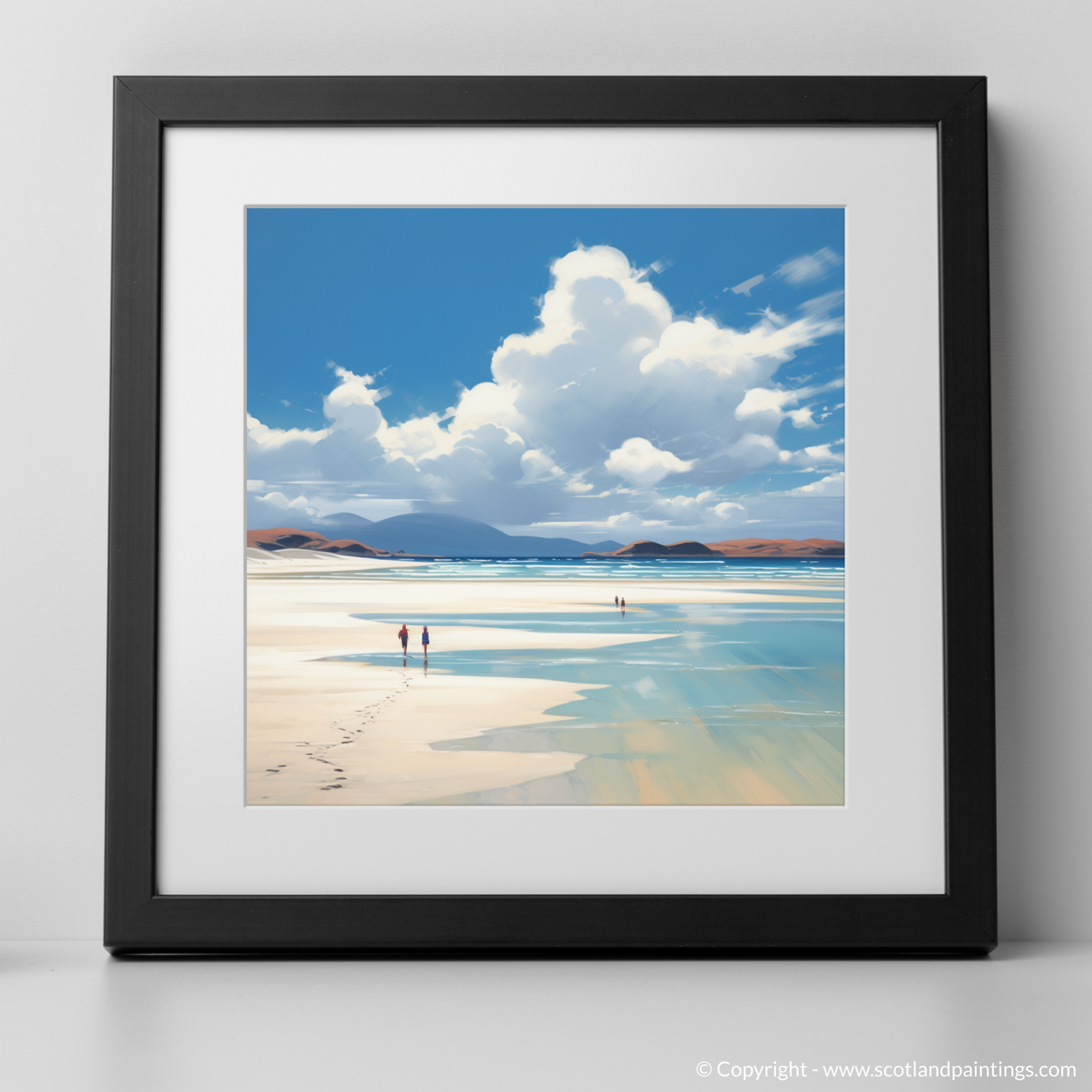 Art Print of Luskentyre Beach, Isle of Harris with a black frame