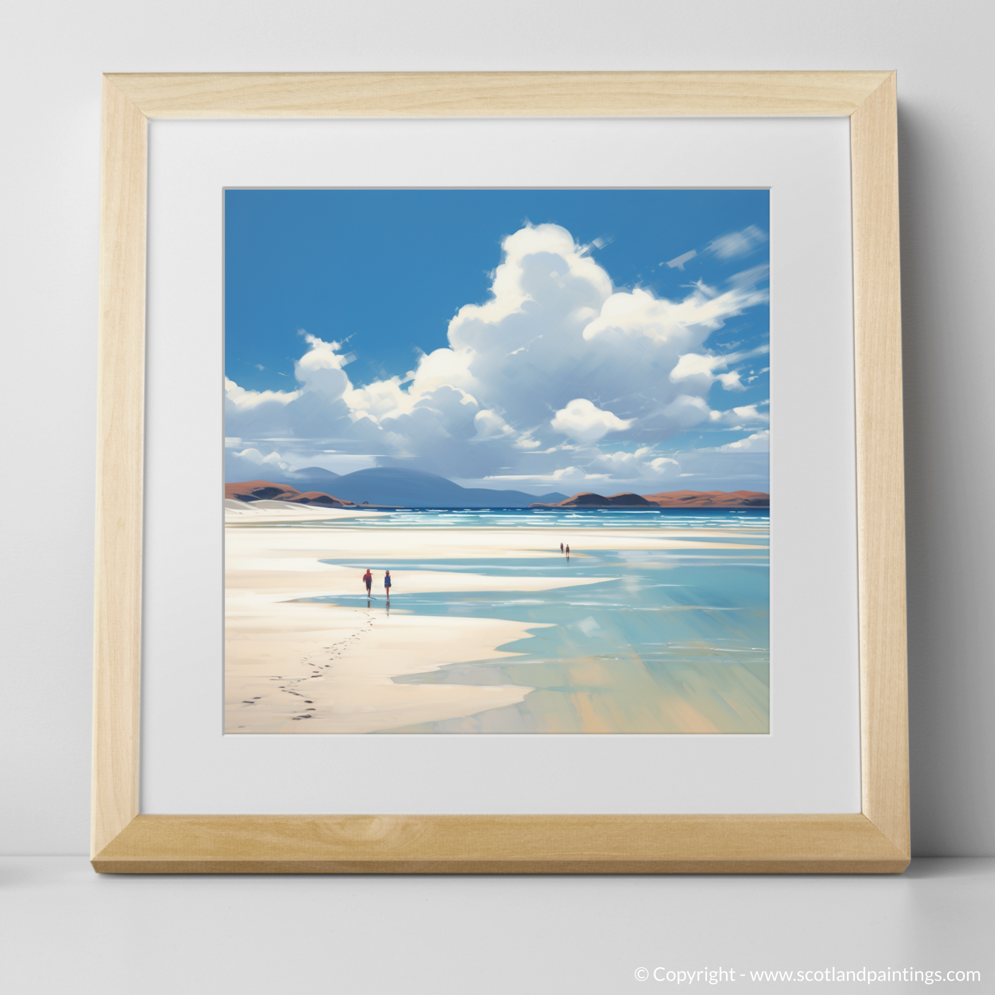 Art Print of Luskentyre Beach, Isle of Harris with a natural frame