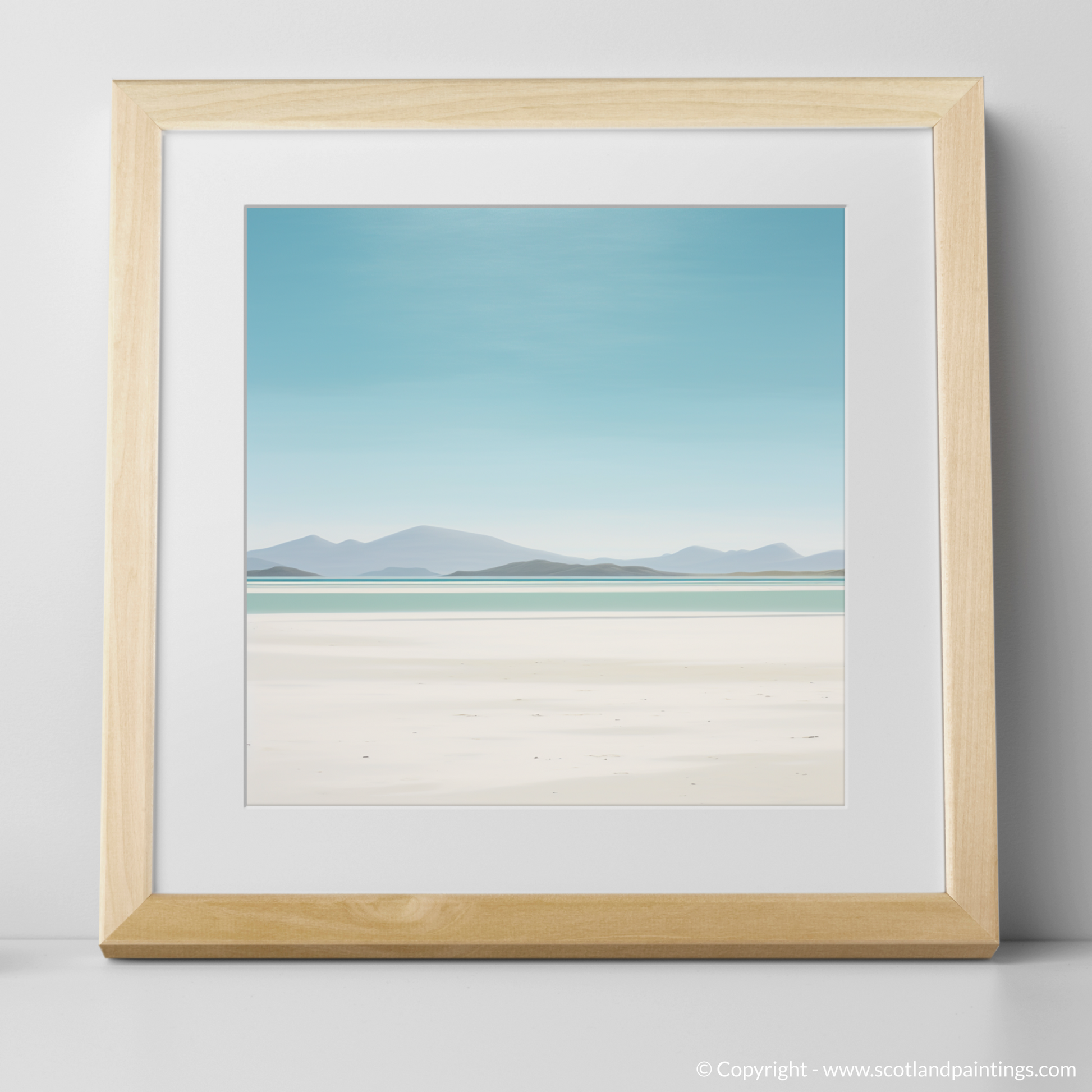 Art Print of Luskentyre Beach, Isle of Harris with a natural frame